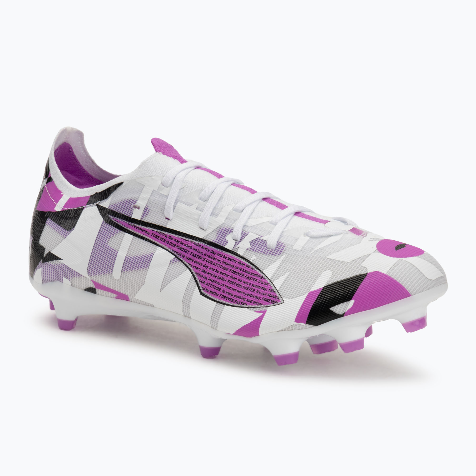 Buty piłkarskie męskie PUMA Ultra 5 Match Forever FG/AG puma white/pure magenta/feather gray/puma black | WYSYŁKA W 24H | 30 DNI NA ZWROT