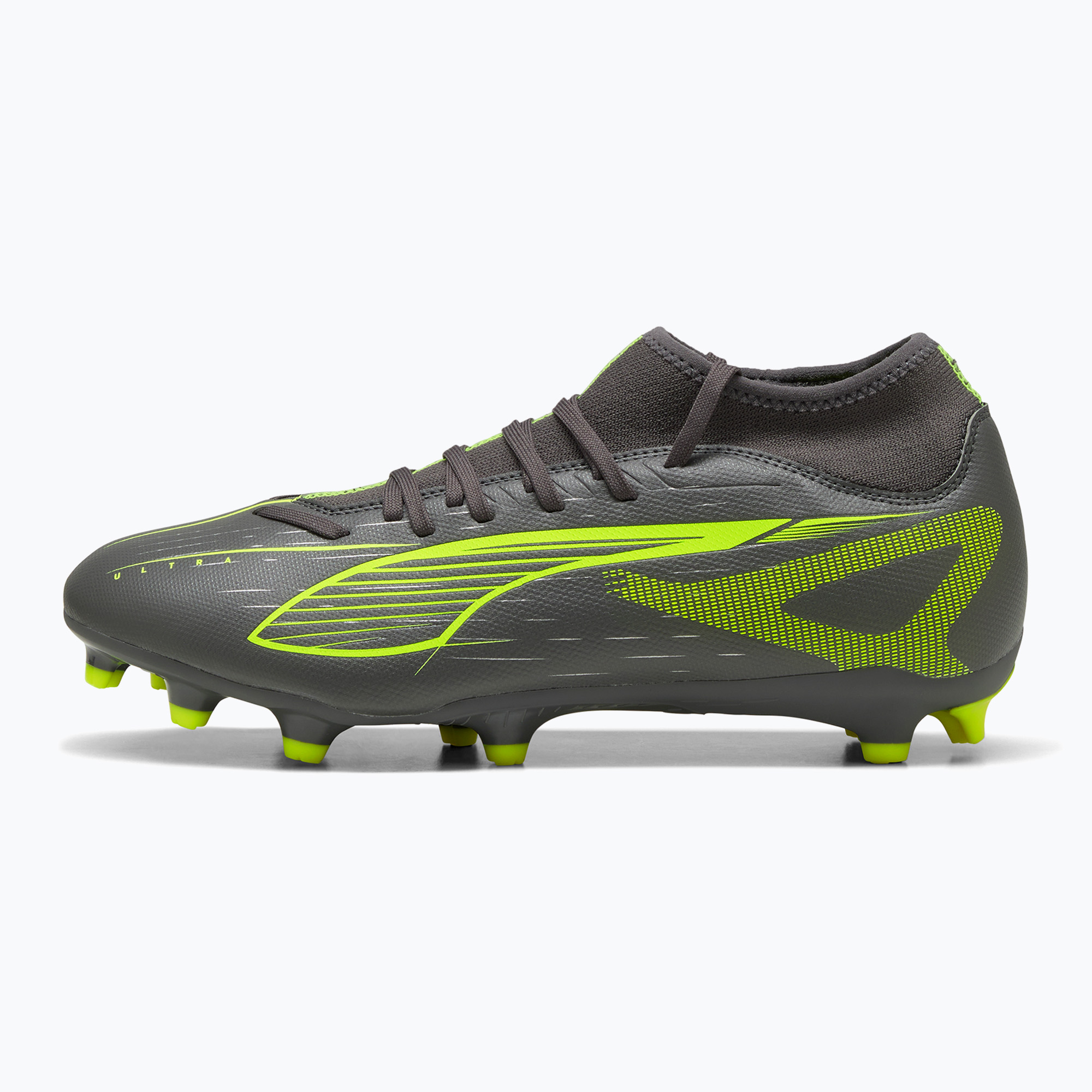Buty piłkarskie męskie PUMA Ultra 5 Play+ FG/AG matte aged silver/yellow alert/puma aged silver 