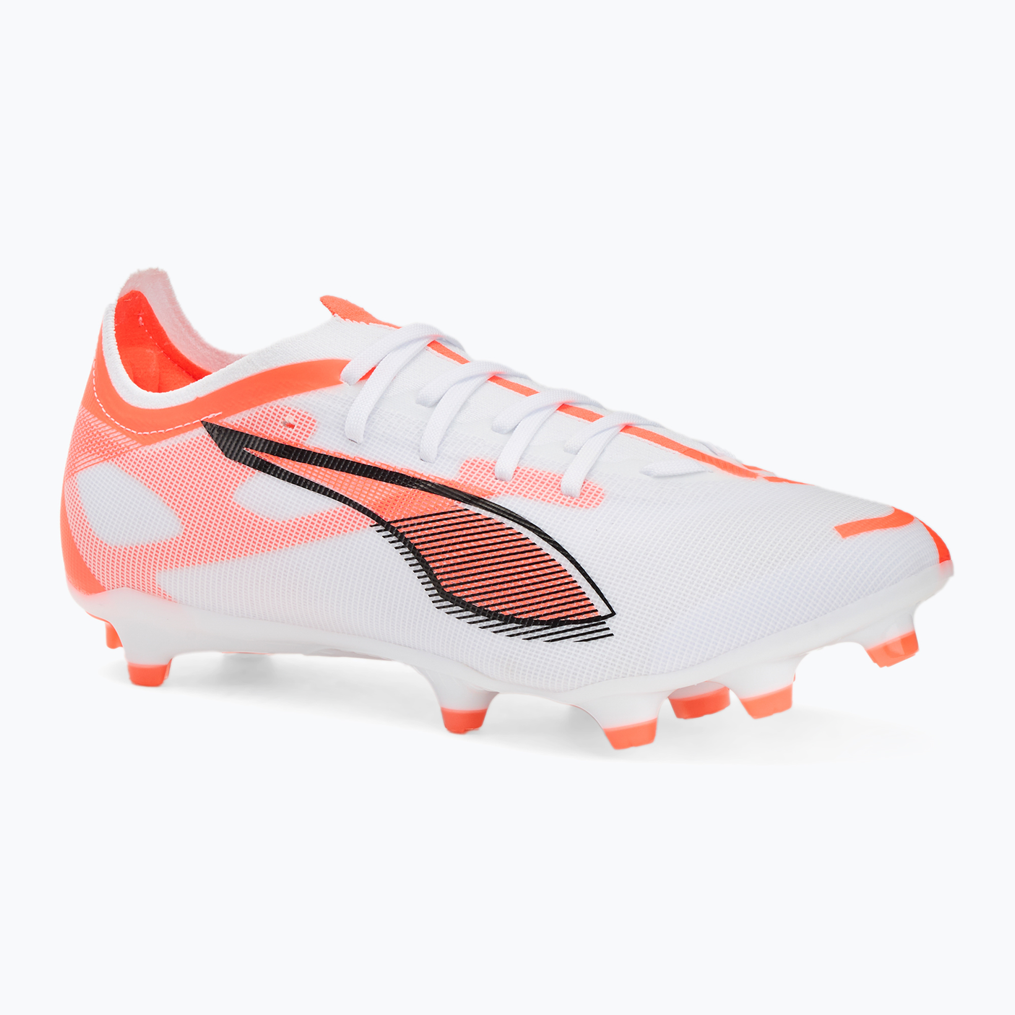 Buty piłkarskie męskie PUMA Ultra 5 Match FG/AG puma white/puma black/glowing red | WYSYŁKA W 24H | 30 DNI NA ZWROT