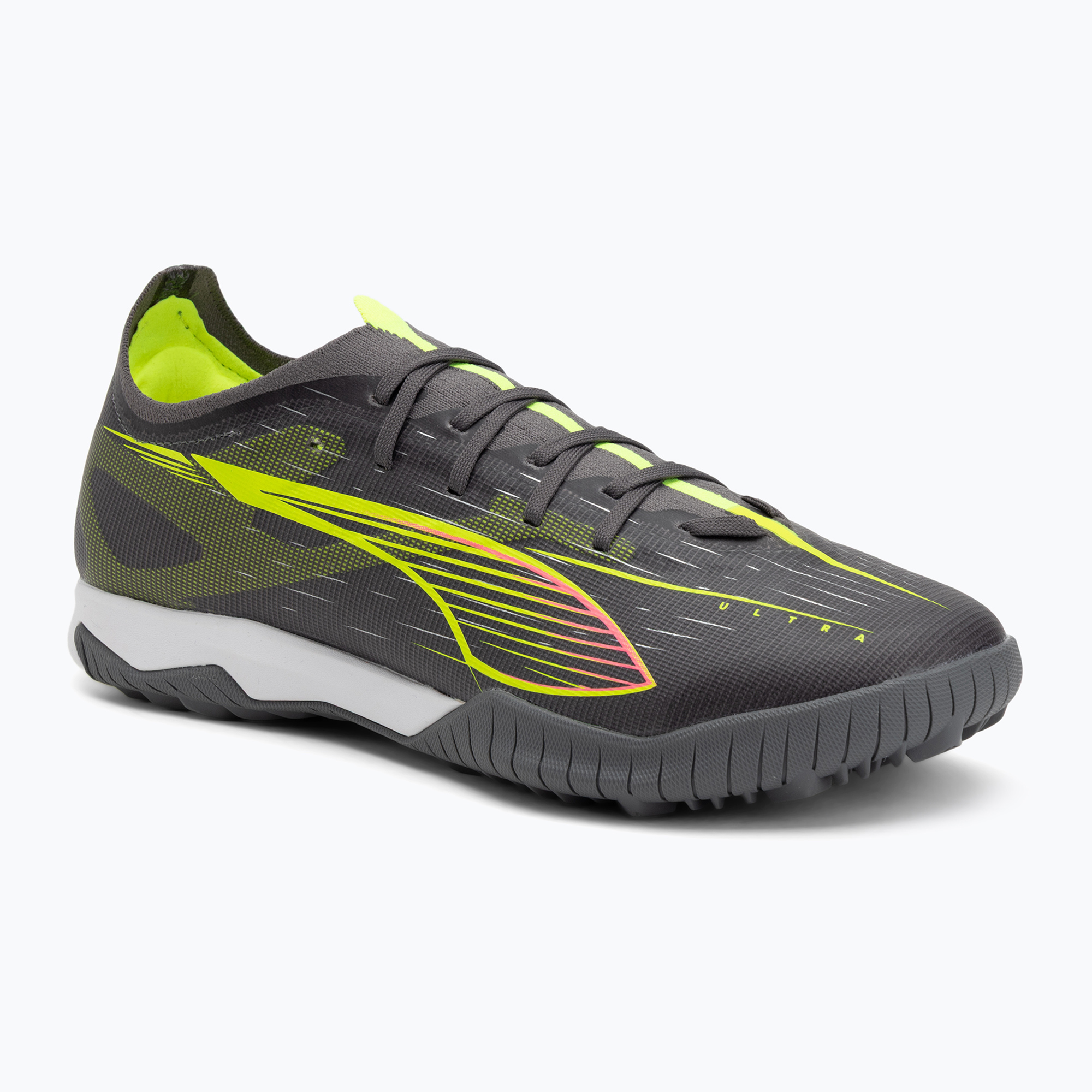 Buty piłkarskie męskie PUMA Ultra 5 Match TT matte aged silver/yellow alert/puma aged silver 