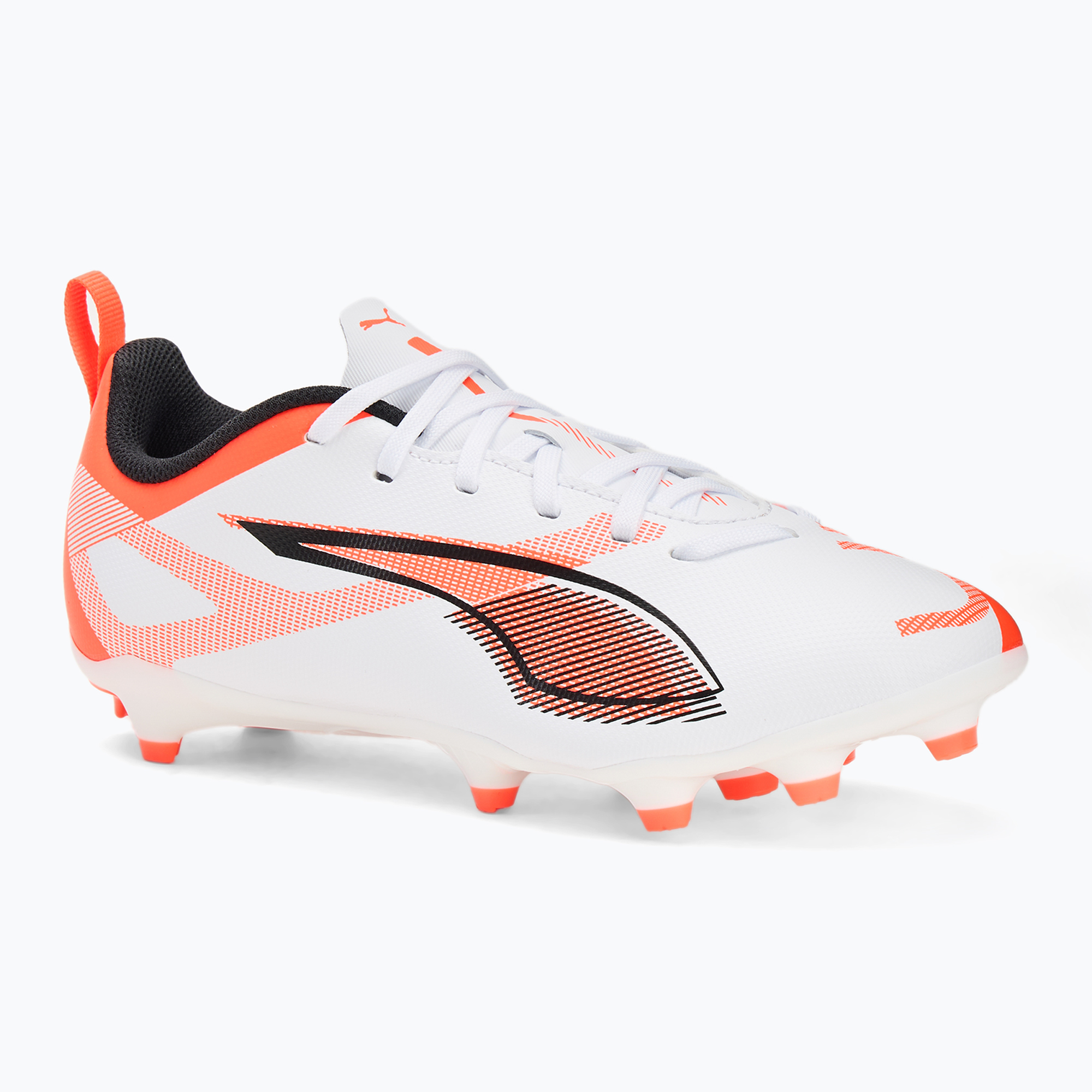 Buty piłkarskie dziecięce PUMA Ultra 5 Play FG/AG Jr puma white/puma black/glowing red | WYSYŁKA W 24H | 30 DNI NA ZWROT