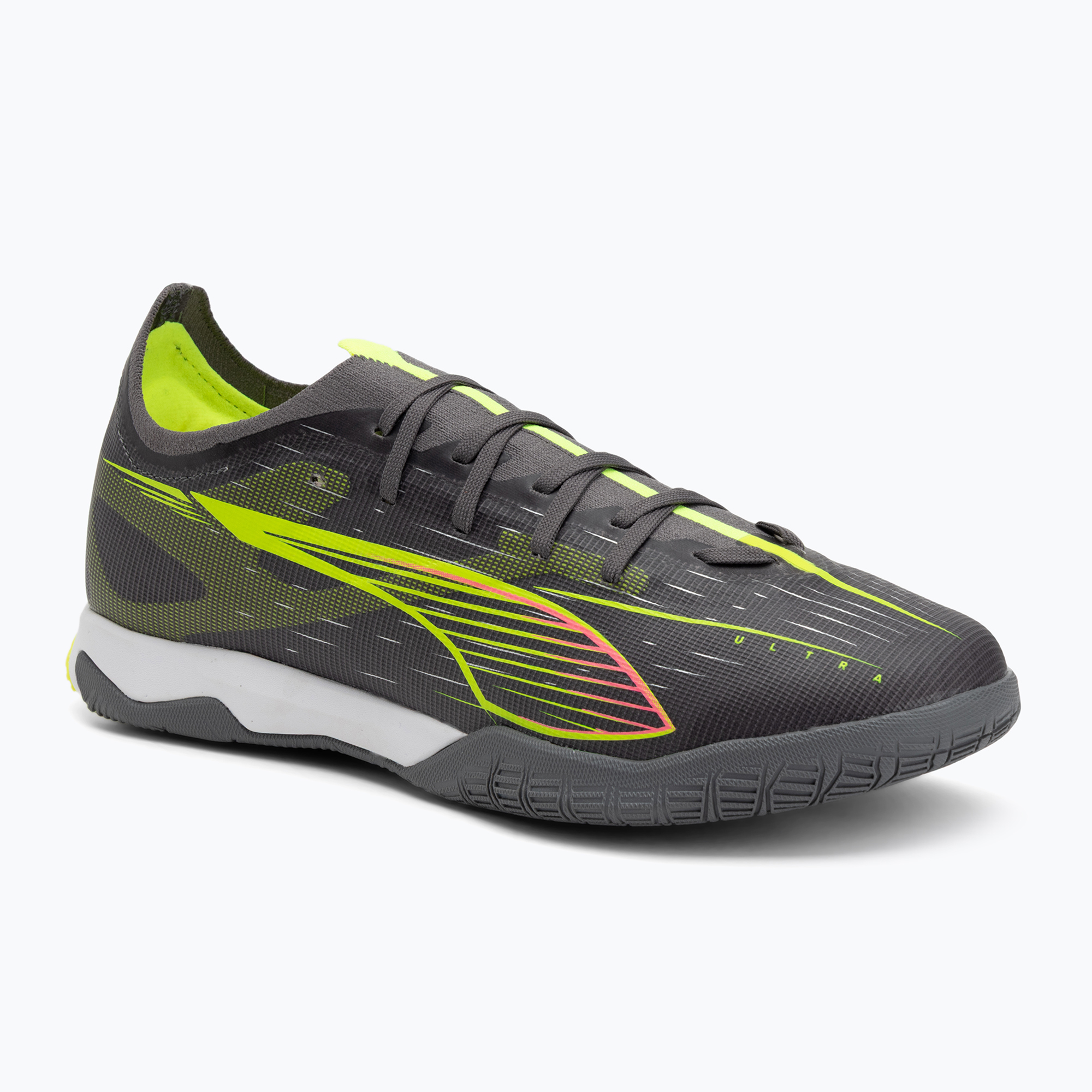 Buty piłkarskie męskie PUMA Ultra 5 Match It matte aged silver/yellow alert/puma aged silver 