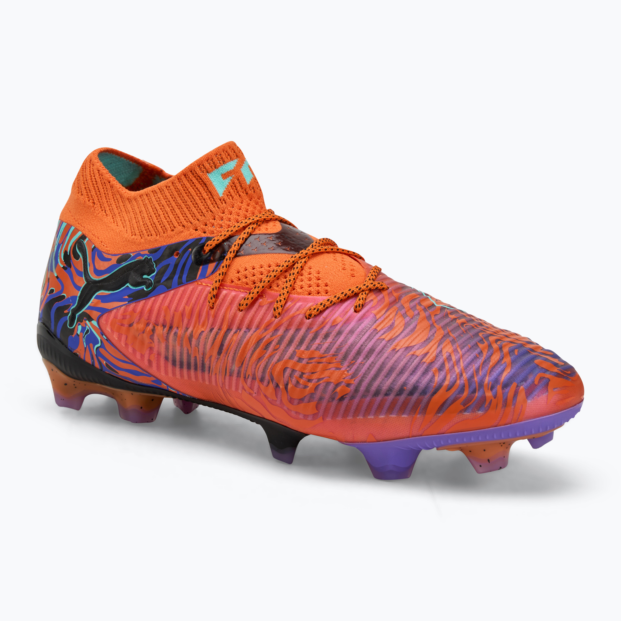 Buty piłkarskie męskie PUMA Future 8 Ultimate Creativity FG orange poppy/dark amethyst/electric peppermint/black 
