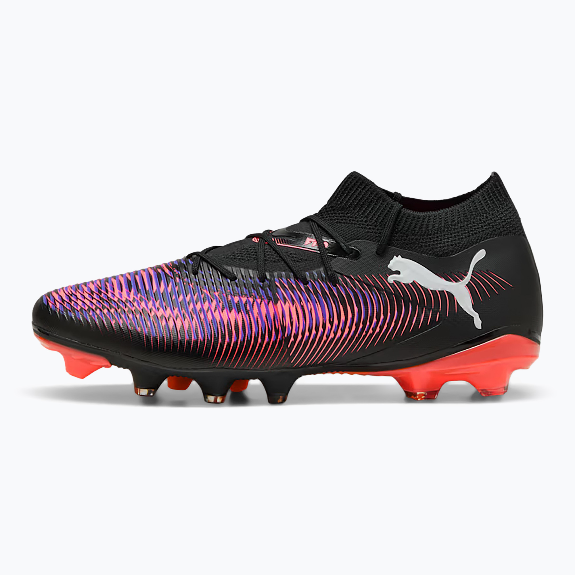 Buty piłkarskie męskie PUMA Future 8 Match FG/AG puma black/ puma white/ glowing red | WYSYŁKA W 24H | 30 DNI NA ZWROT