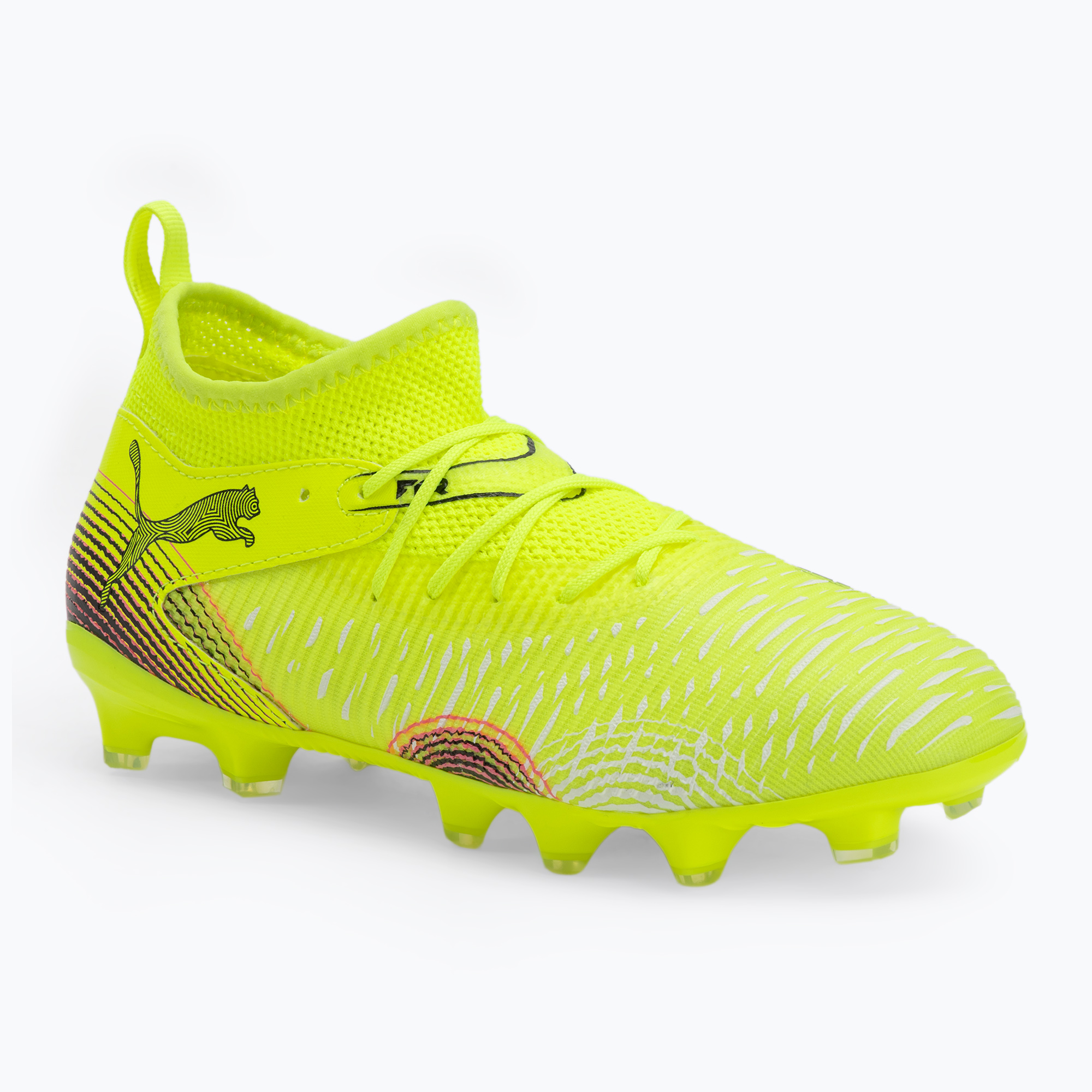 Buty piłkarskie dziecięce PUMA Future 8 Match FG/AG yellow alert/ puma black/ sun struck 