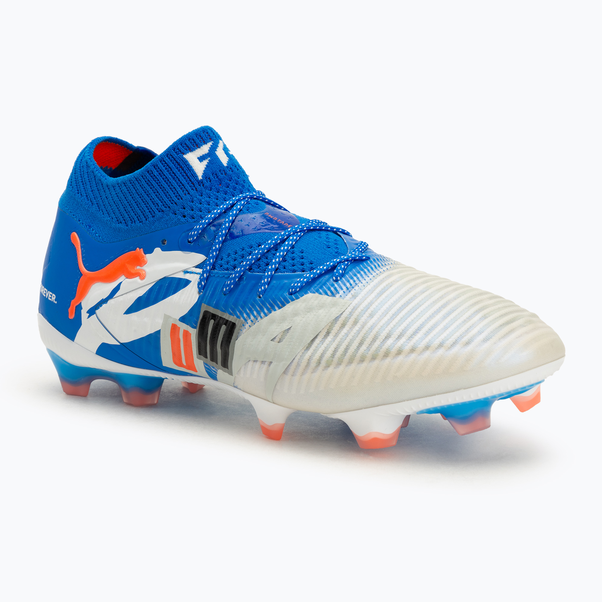 Buty piłkarskie męskie PUMA Future 8 Ultimate Forever FG white/ultra blue/feather gray/puma black/glowing red | WYSYŁKA W 24H | 30 DNI NA ZWROT