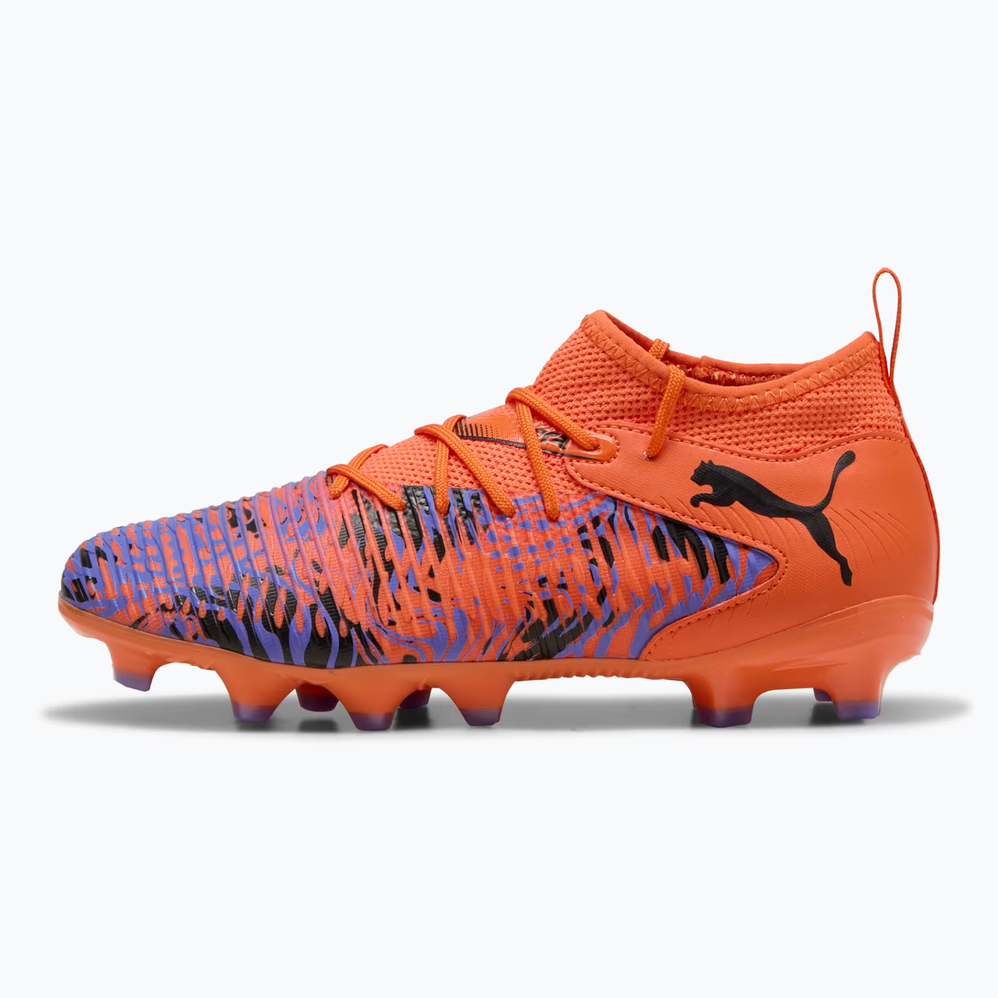 Buty piłkarskie dziecięce PUMA Future 8 Match Creativity FG/AG Jr orange poppy/puma black/dark amethyst | WYSYŁKA W 24H | 30 DNI NA ZWROT