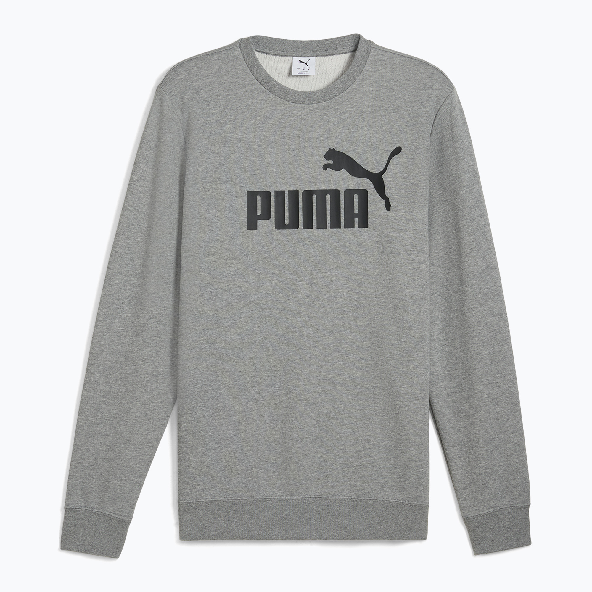 Bluza męska PUMA ESS No. 1 Logo Crew TR medium gray heather | WYSYŁKA W 24H | 30 DNI NA ZWROT