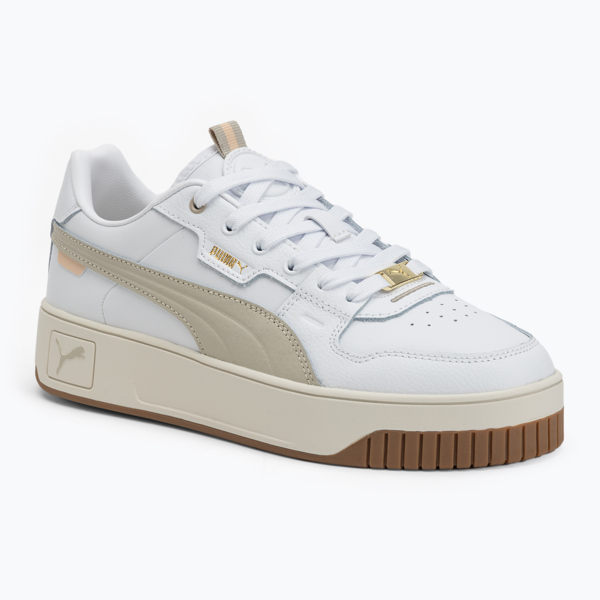 Buty damskie PUMA Carina Street Lux puma white/desert dust/puma gold 