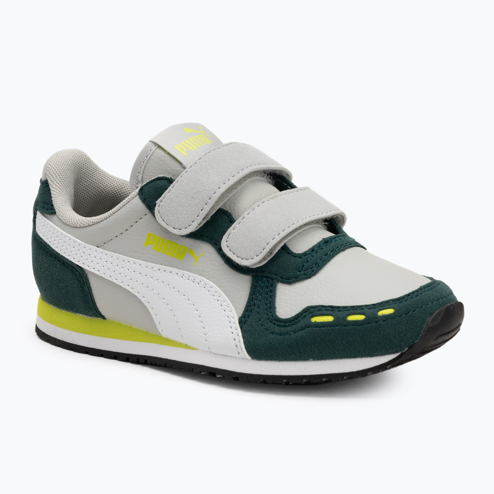 Buty juniorskie PUMA Cabana Racer SL 20 V PS cool light gray/puma white/dark myrtle/lime smash | WYSYŁKA W 24H | 30 DNI NA ZWROT