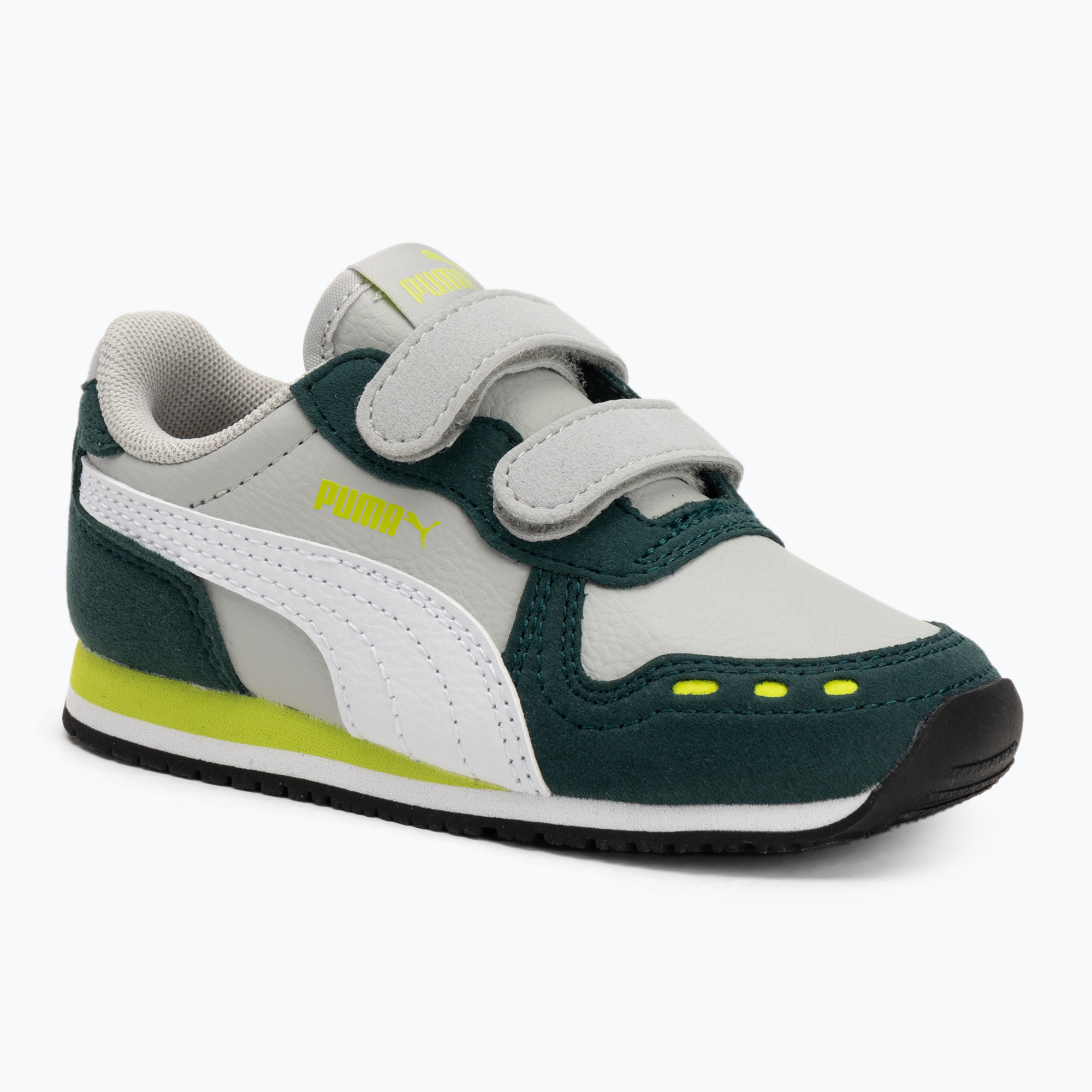 Buty dziecięce PUMA Cabana Racer SL 20 V Inf cool light gray/puma white/dark myrtle/lime smash | WYSYŁKA W 24H | 30 DNI NA ZWROT