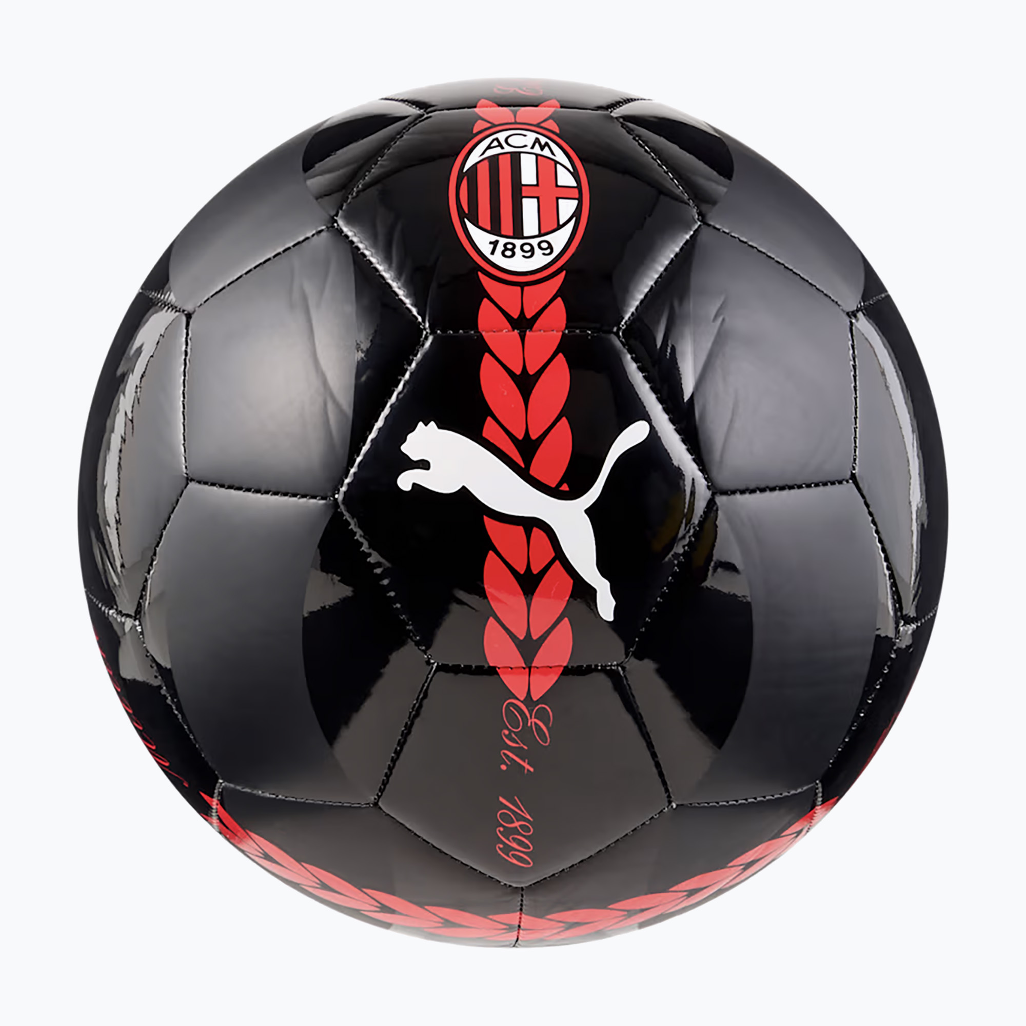 Piłka do piłki nożnej PUMA ACM PreMatch puma black/for all time red rozmiar 5 