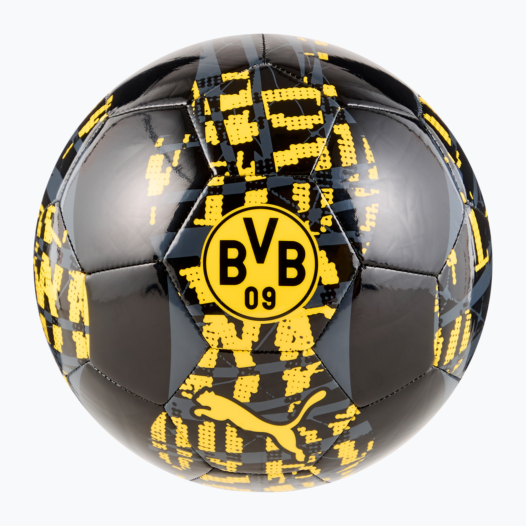 Piłka do piłki nożnej PUMA BVB PreMatch puma black/faster yellow rozmiar 5 