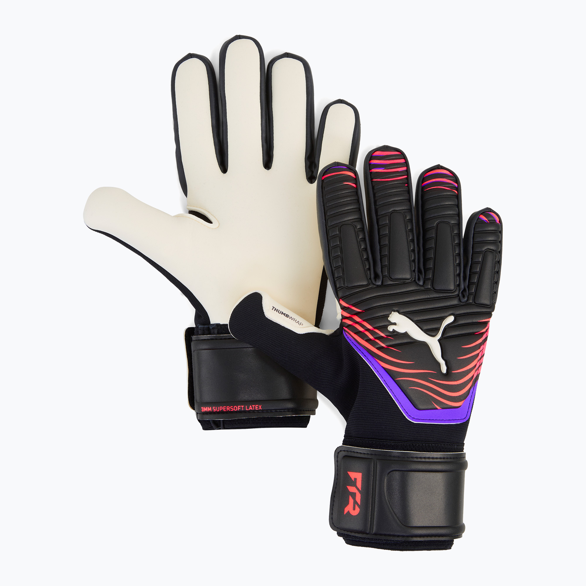 Rękawice bramkarskie PUMA Future Pro Hybrid puma black/glowing red/purple glimmer | WYSYŁKA W 24H | 30 DNI NA ZWROT