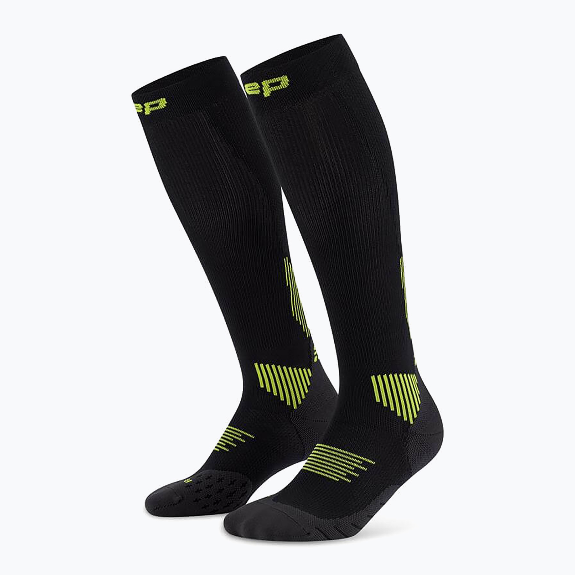 Skarpety kompresyjne męskie CEP Run Tall 5.0 black/lime 