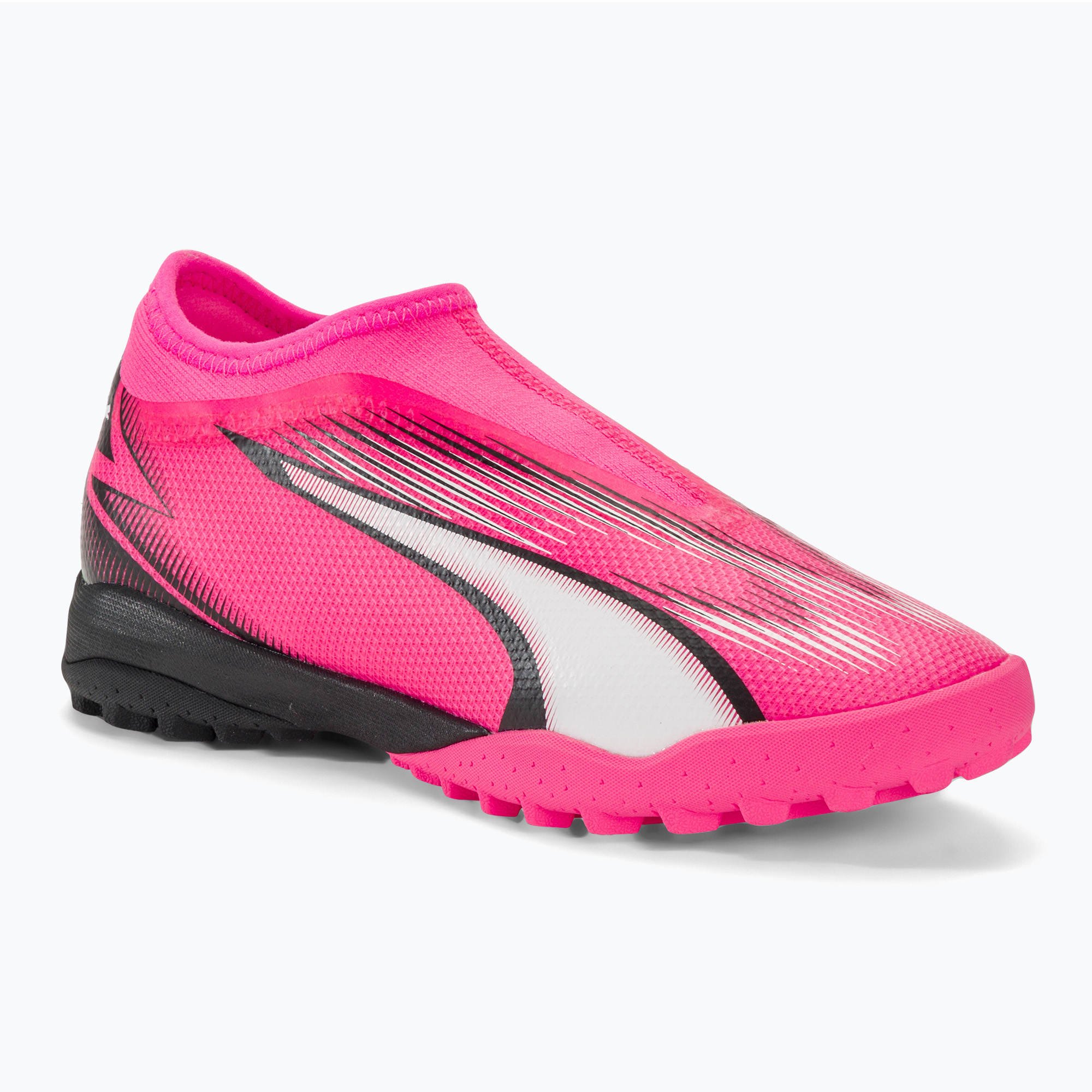 Buty piłkarskie dziecięce PUMA Ultra Match LL TT + Mid Jr poison pink/puma white/puma black | WYSYŁKA W 24H | 30 DNI NA ZWROT