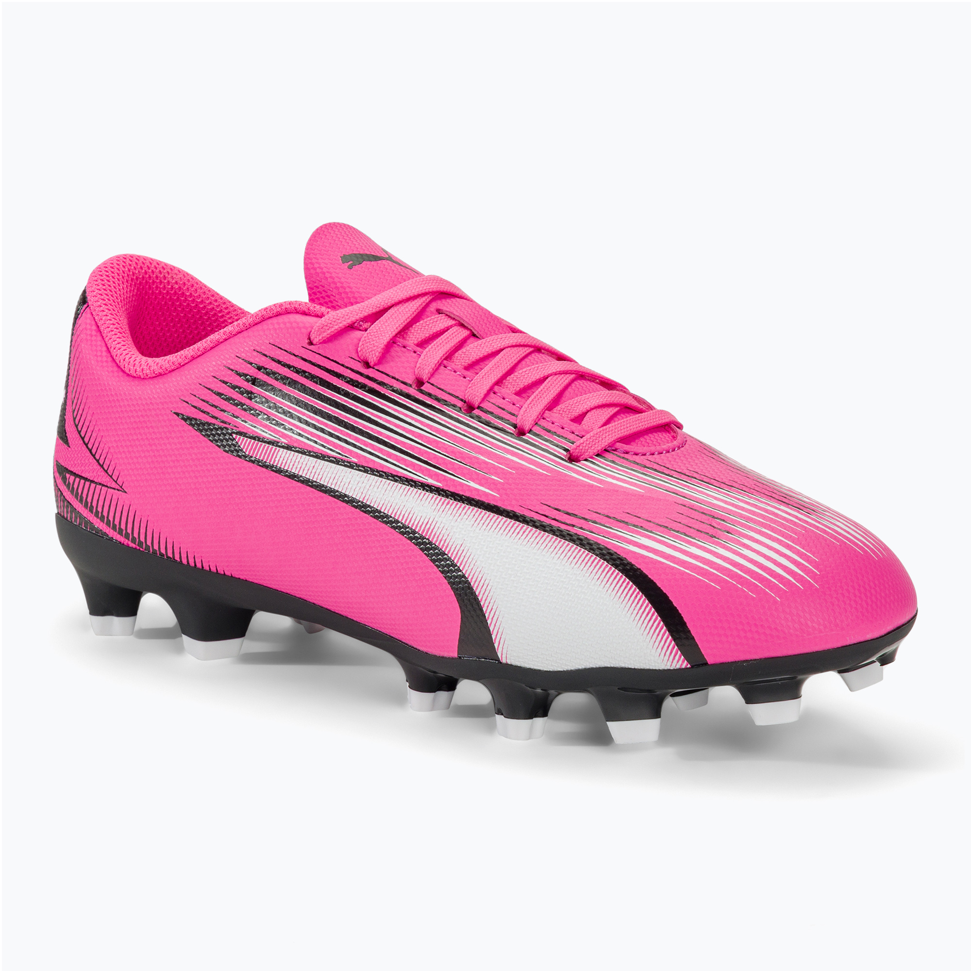 Buty piłkarskie dziecięce PUMA Ultra Play FG/AG Jr poison pink/puma white/puma black | WYSYŁKA W 24H | 30 DNI NA ZWROT