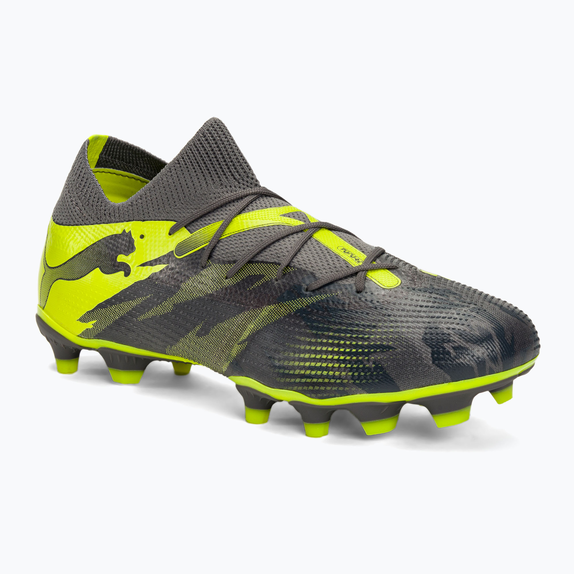 Buty piłkarskie PUMA Future 7 Match Rush FG/AG strong gray/cool dark gray/electric lime | WYSYŁKA W 24H | 30 DNI NA ZWROT