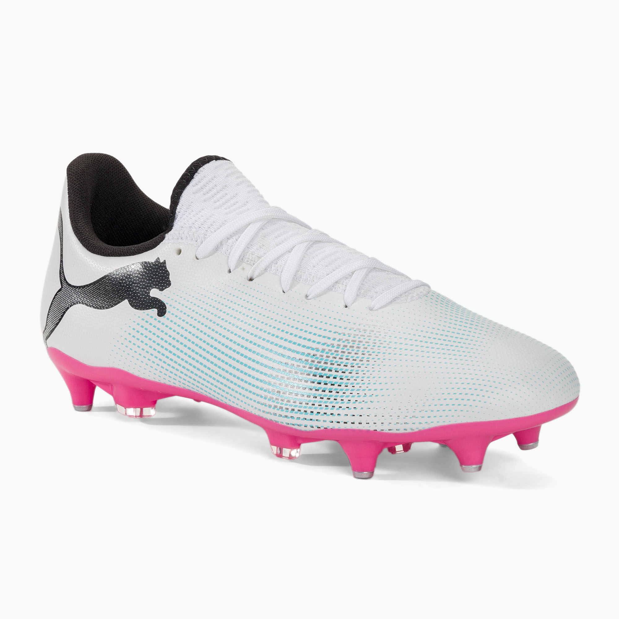 Zdjęcia - Buty piłkarskie Puma   Future 7 Play MxSG  white/ black/poison pink 