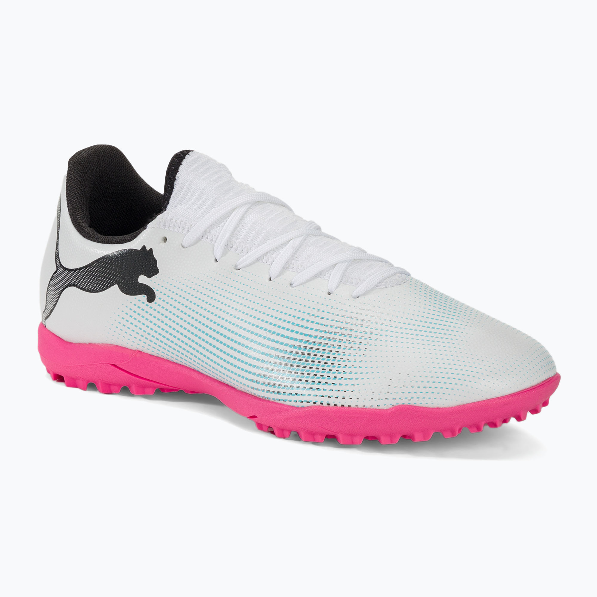 Фото - Футбольні бутси Puma Buty piłkarskie  Future 7 Play TT  white/ black/poison pink | 