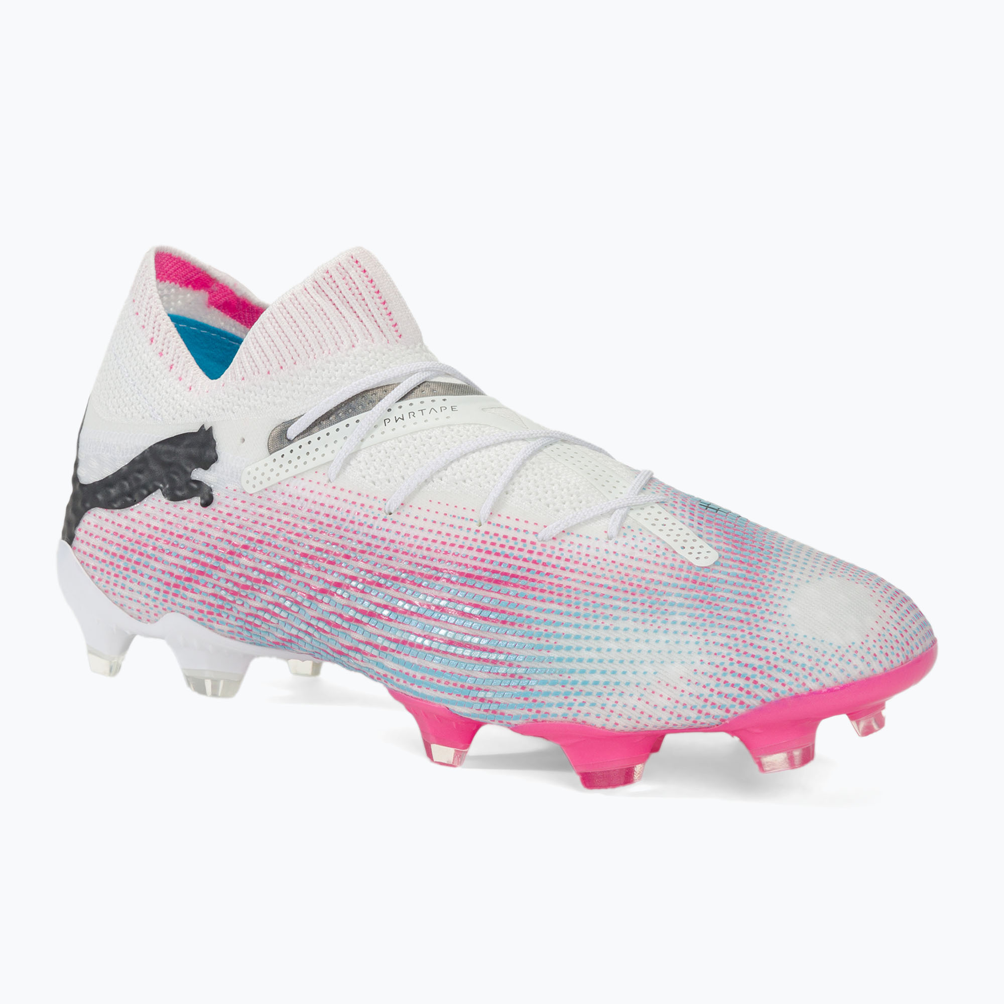 Фото - Футбольні бутси Puma Buty piłkarskie  Future 7 Ultimate FG/AG  white/ black/poison pink | WYSYŁKA W 24H | 30 DNI NA ZWROT 