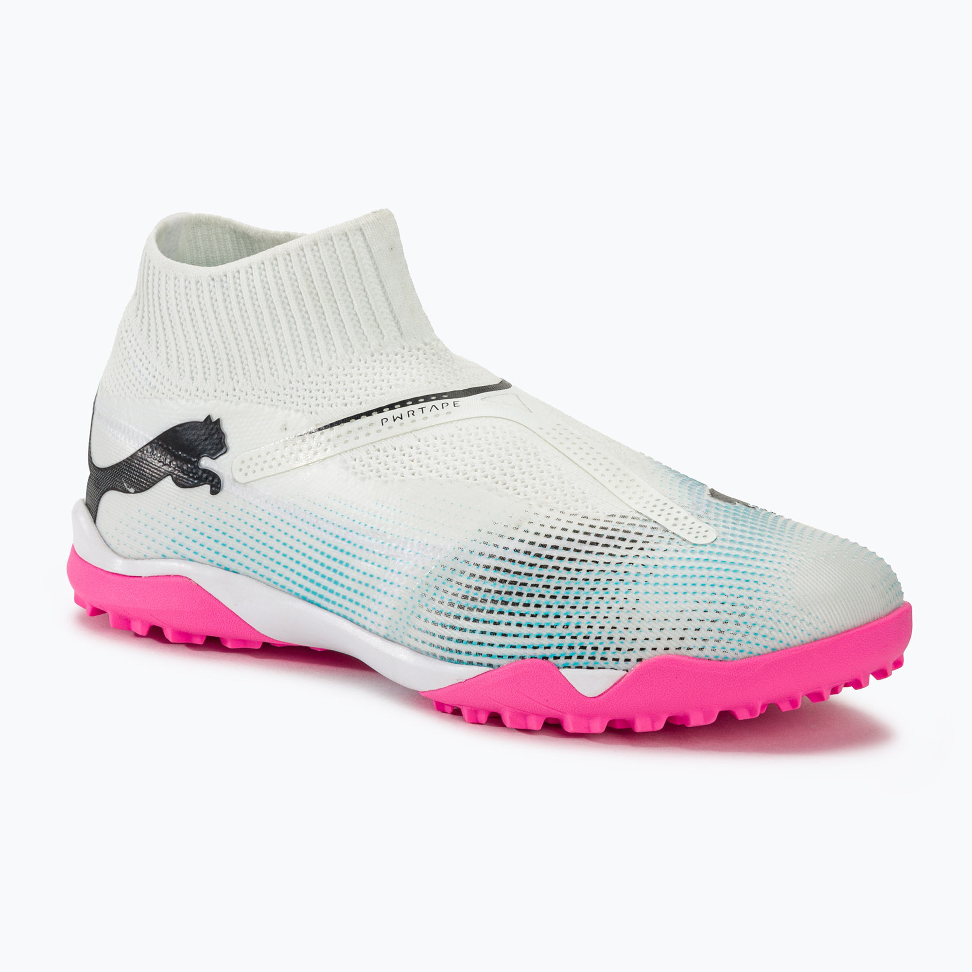 Zdjęcia - Buty piłkarskie Puma   Future 7 Match+ LL TT  white/ black/poison pink | WYSYŁKA W 24H | 30 DNI NA ZWROT 