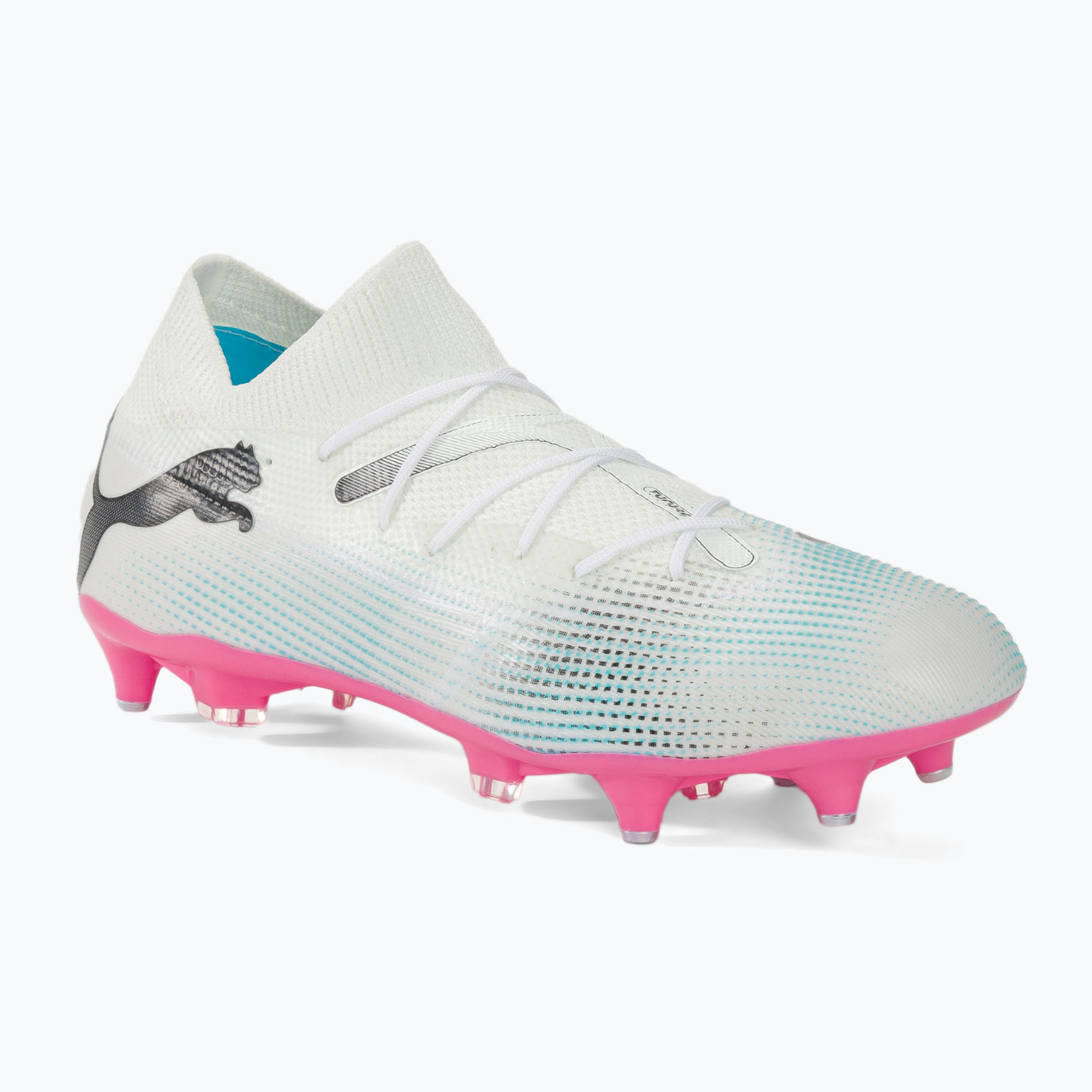 Фото - Футбольні бутси Puma Buty piłkarskie  Future 7 Match MxSG  white/ black/poison pink 