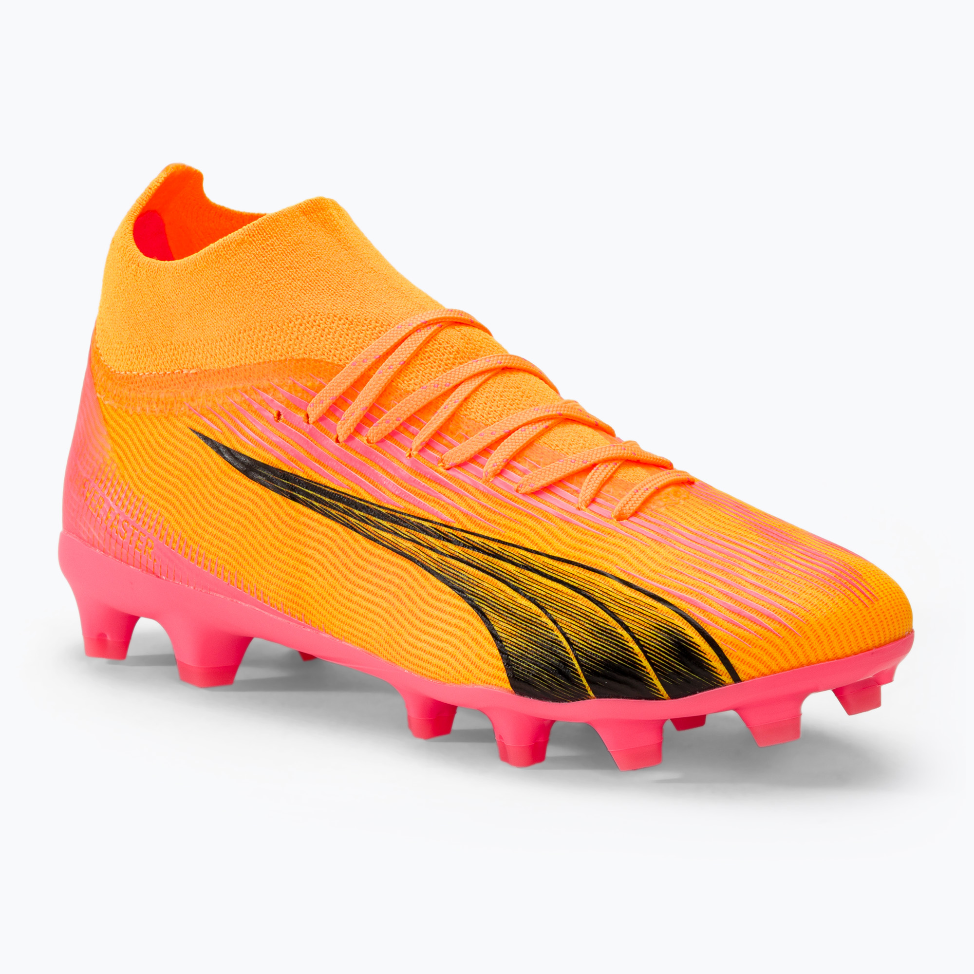 Buty piłkarskie dziecięce PUMA Ultra Pro FG/AG Jr sunset glow/puma black/sun stream | WYSYŁKA W 24H | 30 DNI NA ZWROT