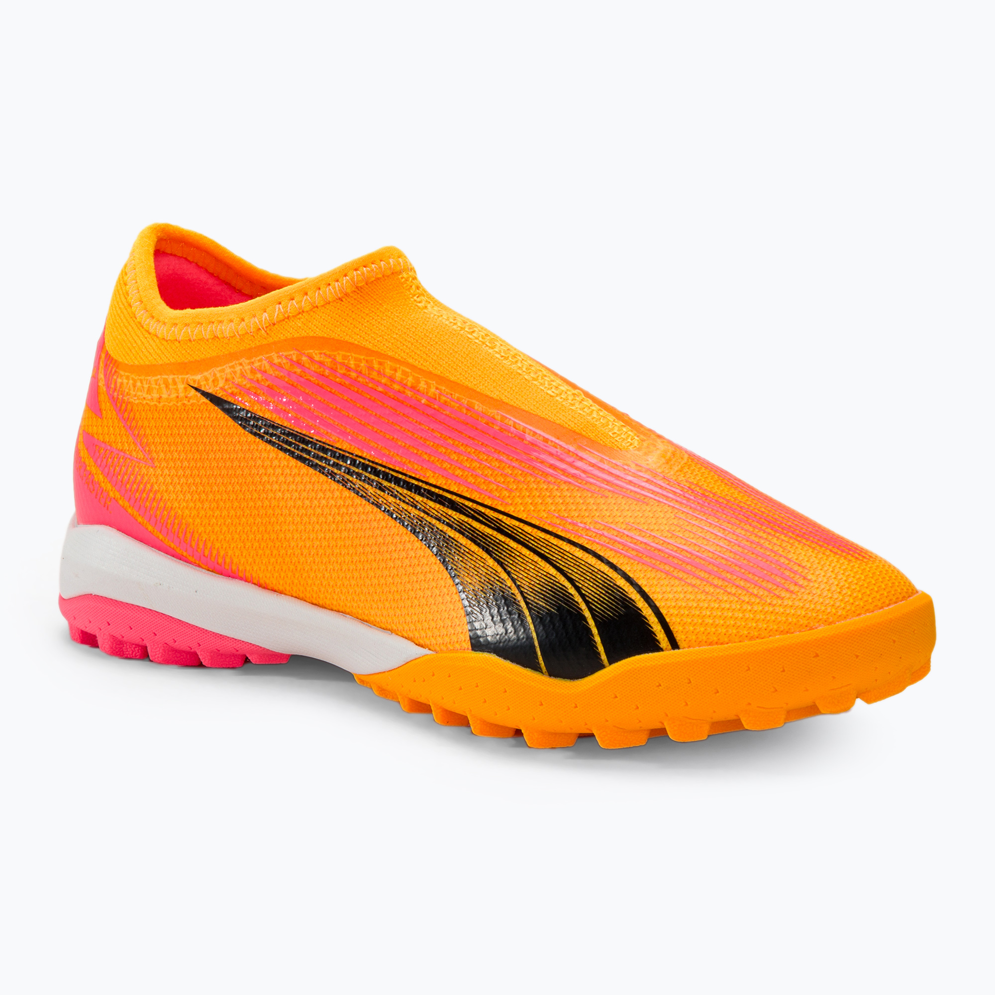 Buty piłkarskie dziecięce PUMA Ultra Match LL TT + Mid Jr sunset glow/puma black/sun stream | WYSYŁKA W 24H | 30 DNI NA ZWROT