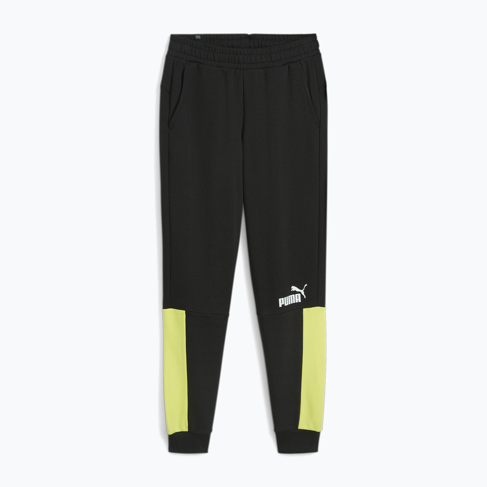 Spodnie męskie PUMA ESS+ Block Sweatpants TR puma black/lime sheen | WYSYŁKA W 24H | 30 DNI NA ZWROT