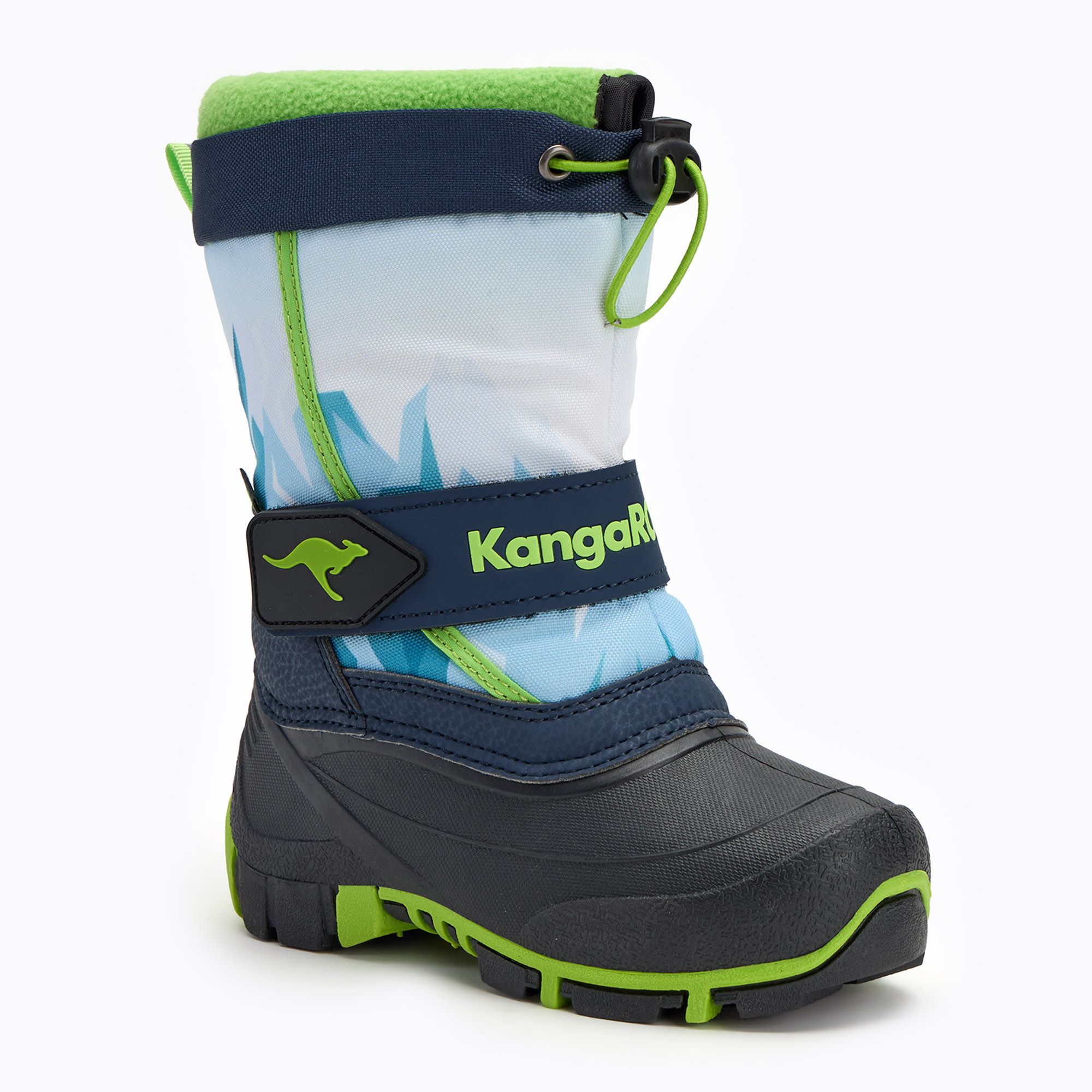 Śniegowce dziecięce KangaROOS Kanga-Bean IV dk navy/ lime | WYSYŁKA W 24H | 30 DNI NA ZWROT