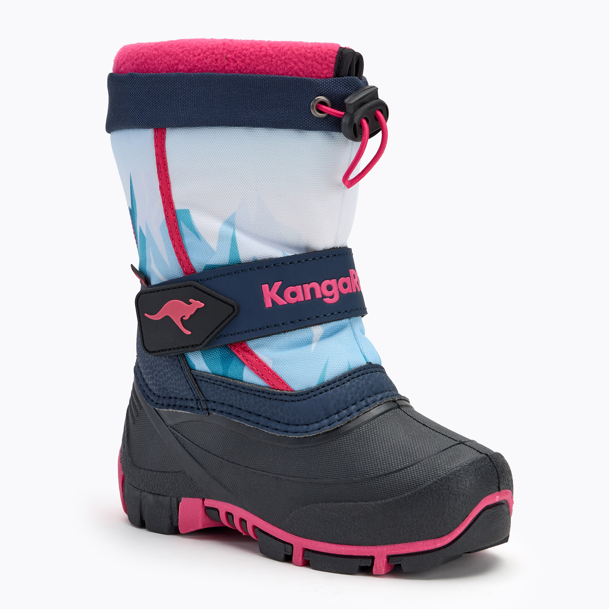 Śniegowce dziecięce KangaROOS Kanga-Bean IV dk navy/ daisy pink | WYSYŁKA W 24H | 30 DNI NA ZWROT