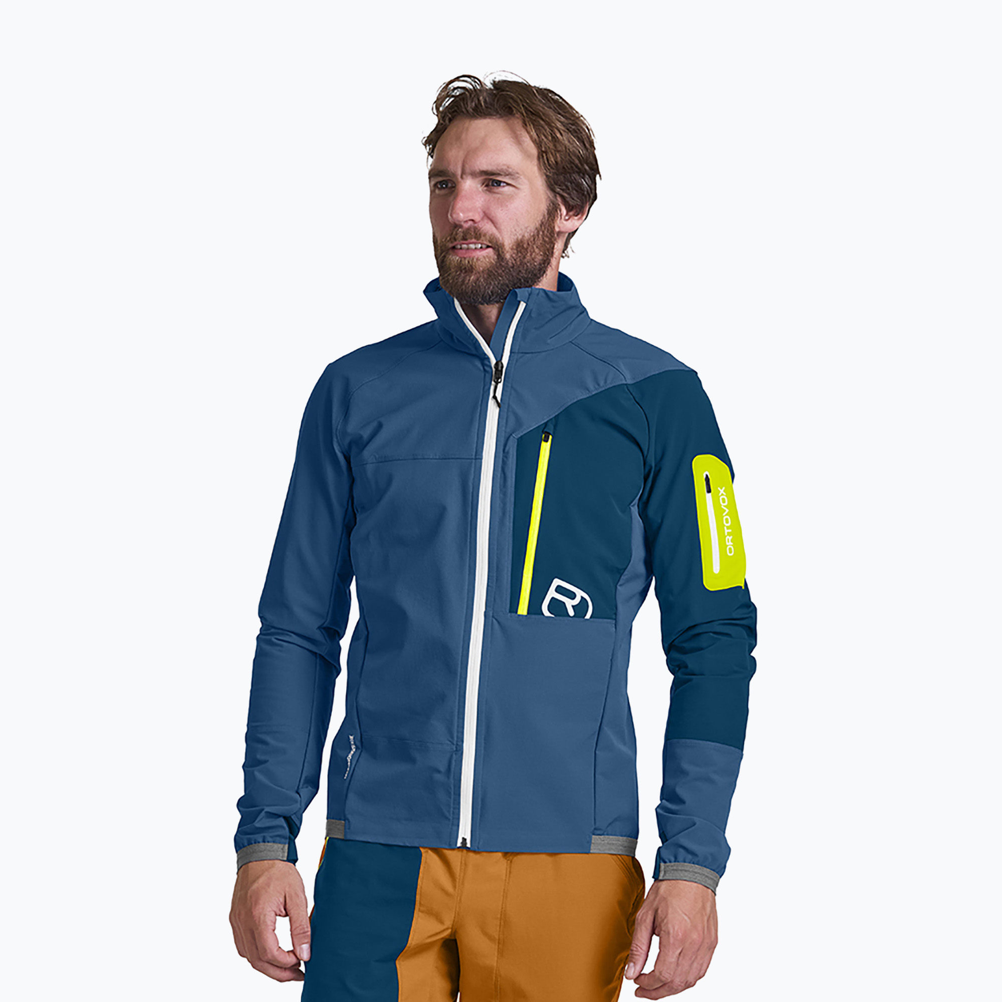 Kurtka softshell męska ORTOVOX Berrino mountain blue | WYSYŁKA W 24H | 30 DNI NA ZWROT