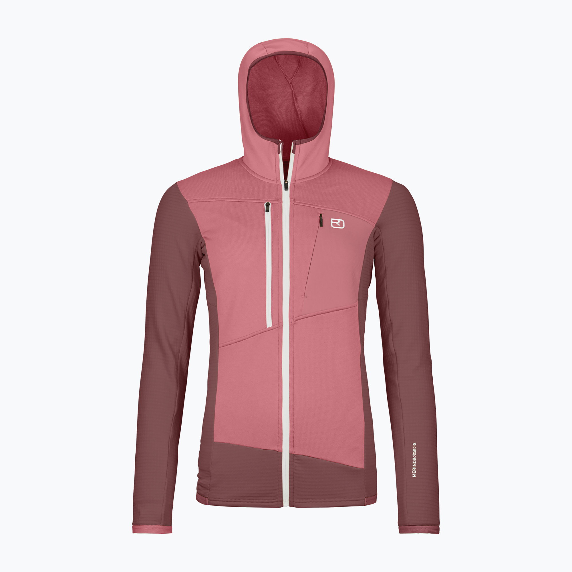 Bluza damska ORTOVOX Fleece Grid Hoody mountain rose | WYSYŁKA W 24H | 30 DNI NA ZWROT