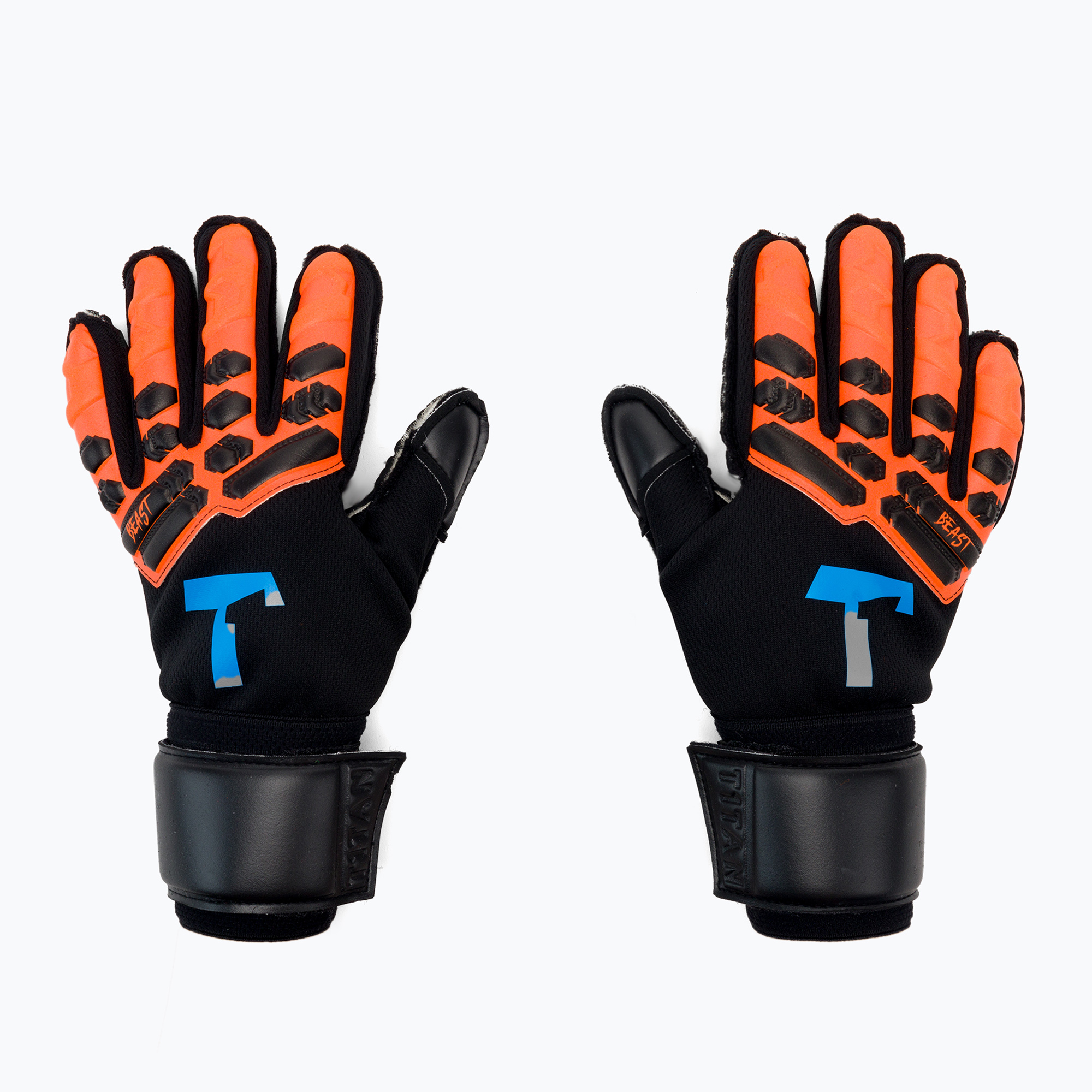 Rękawice bramkarskie dziecięce T1TAN Shocking Beast orange 
