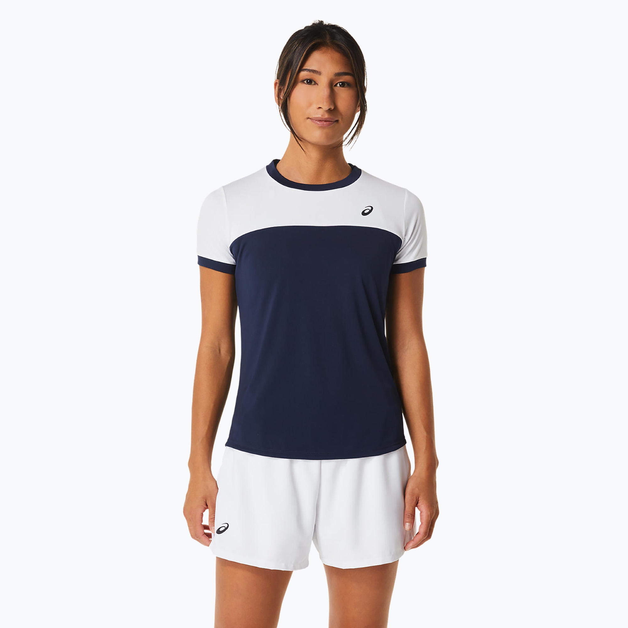 Koszulka tenisowa damska ASICS Court SS Top midnight/brilliant white | WYSYŁKA W 24H | 30 DNI NA ZWROT