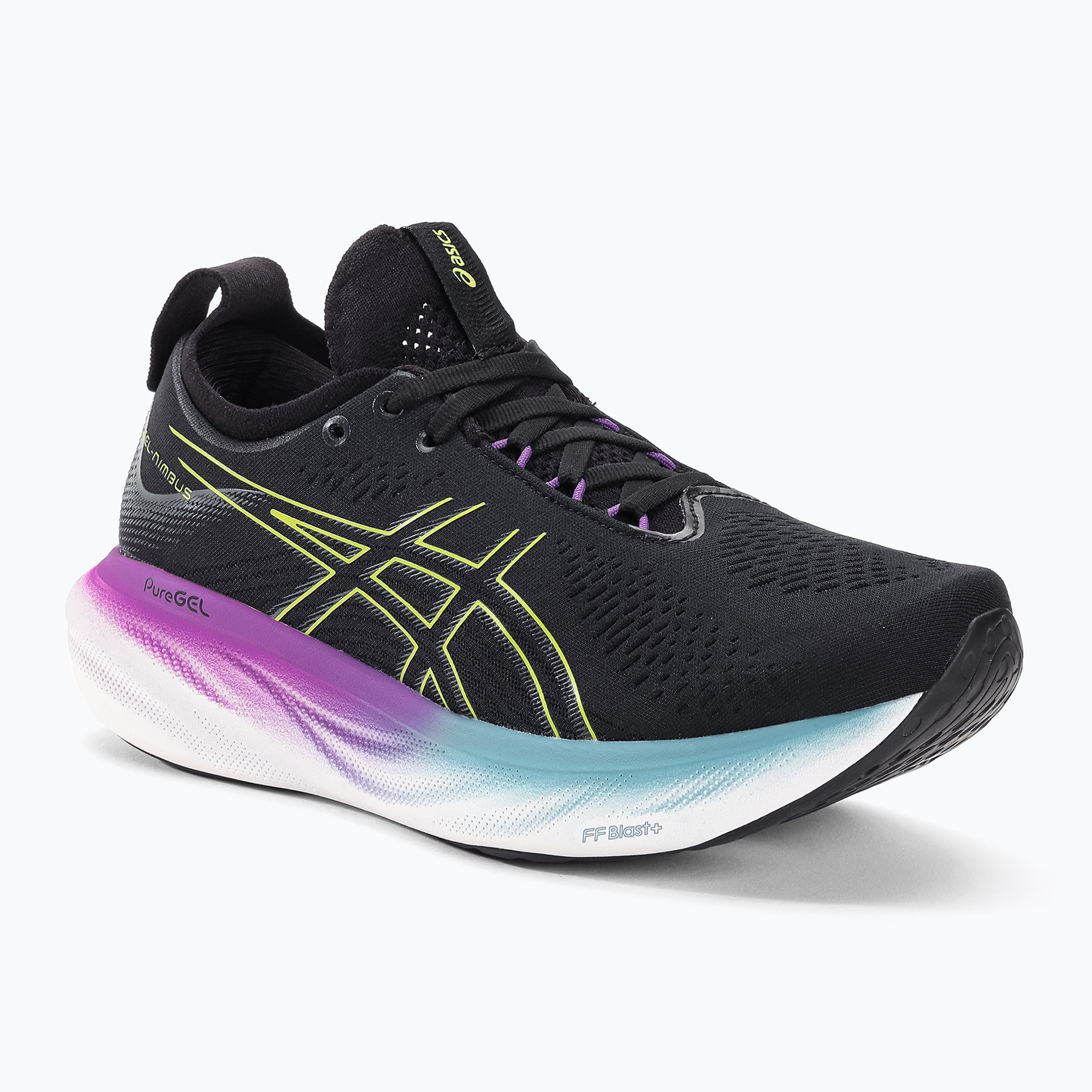 Buty do biegania damskie ASICS Gel-Nimbus 25 black/glow yellow | WYSYŁKA W 24H | 30 DNI NA ZWROT