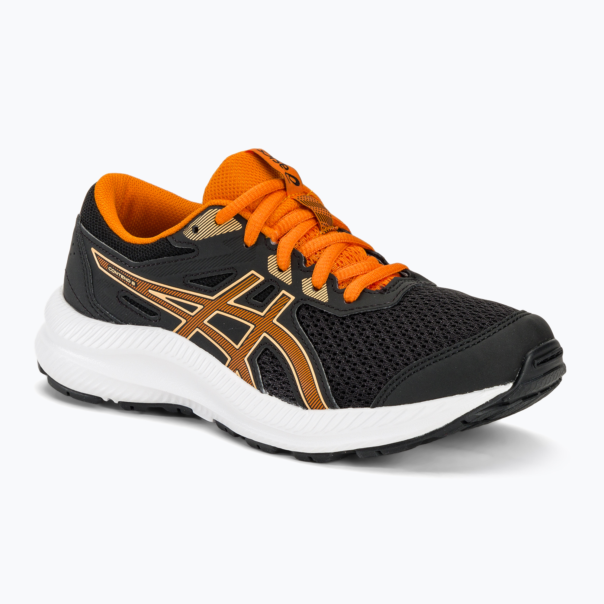 Buty do biegania dziecięce ASICS Contend 8 GS black/bright orange | WYSYŁKA W 24H | 30 DNI NA ZWROT