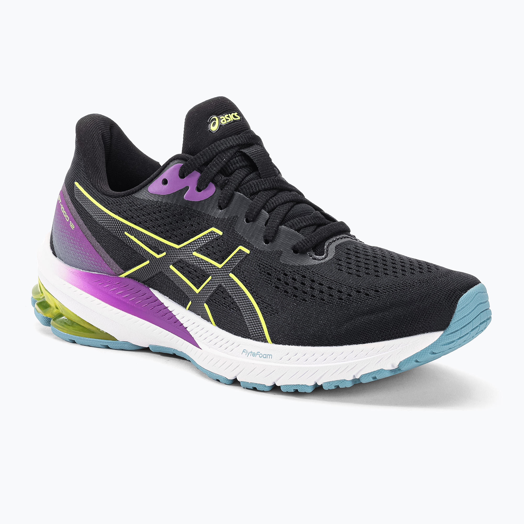 Buty do biegania damskie ASICS GT-1000 12 black/glow yellow | WYSYŁKA W 24H | 30 DNI NA ZWROT