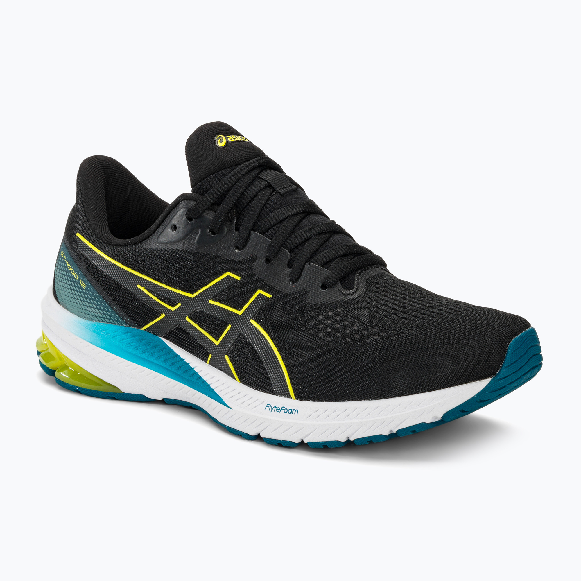 Buty do biegania męskie ASICS GT-1000 12 black/bright yellow | WYSYŁKA W 24H | 30 DNI NA ZWROT