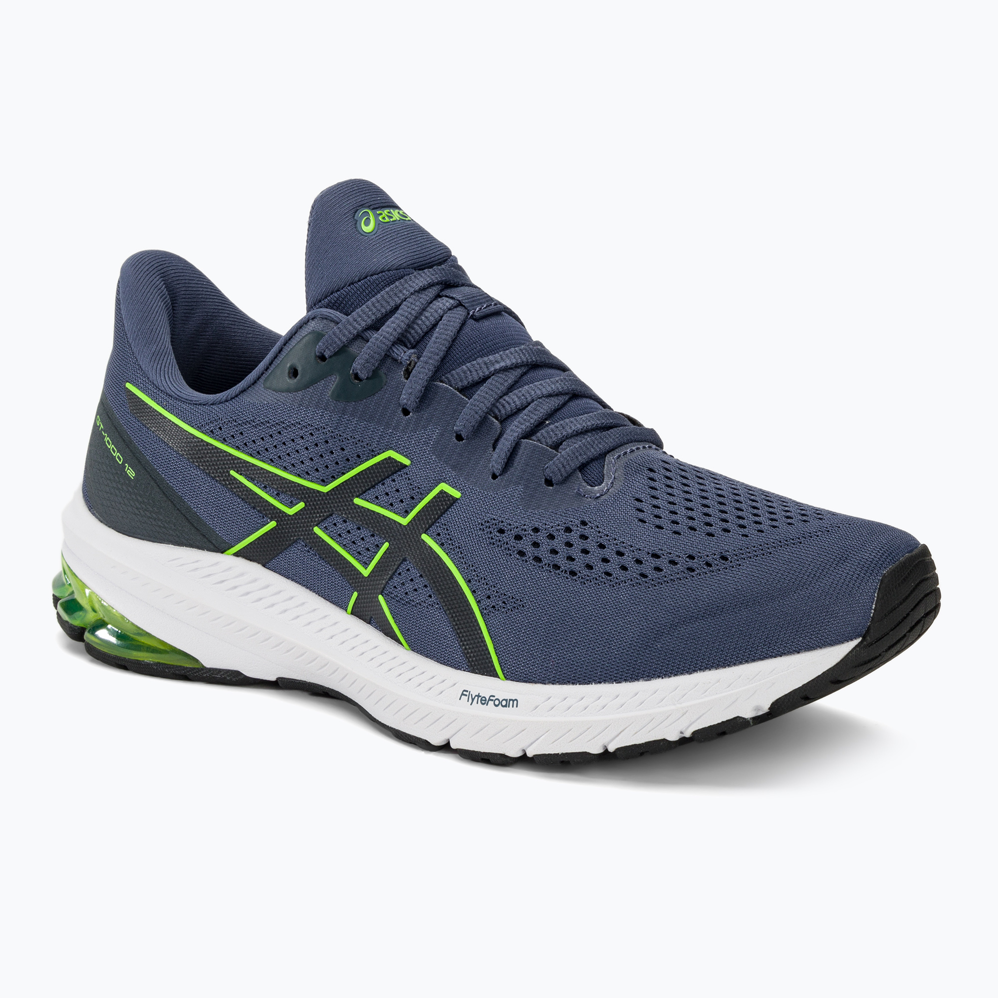 Buty do biegania męskie ASICS GT-1000 12 thunder blue/electric lime | WYSYŁKA W 24H | 30 DNI NA ZWROT