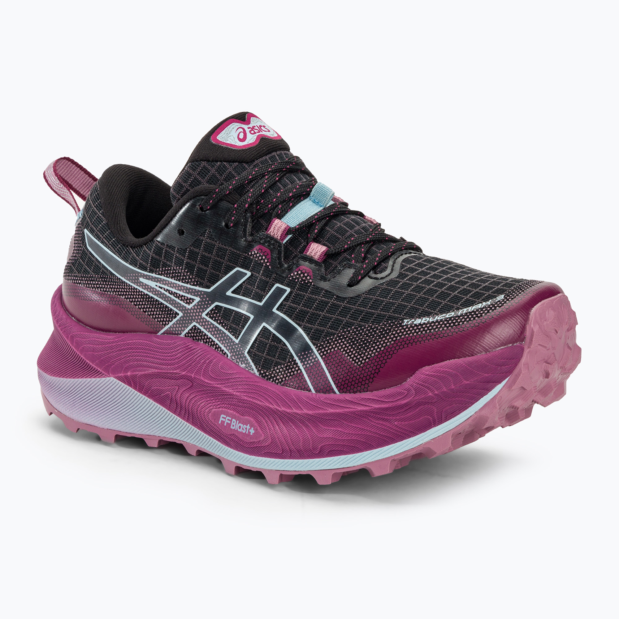 Buty do biegania damskie ASICS Trabuco Max 3 black/light blue | WYSYŁKA W 24H | 30 DNI NA ZWROT