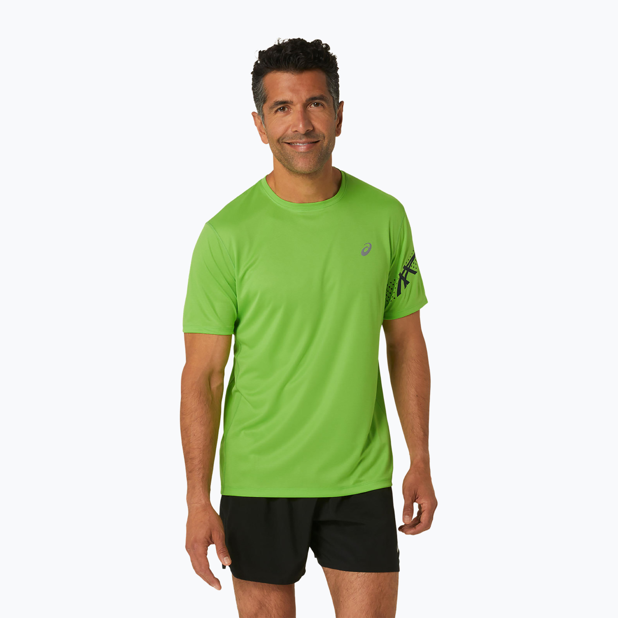 Koszulka do biegania męska ASICS Icon electric lime/french blue | WYSYŁKA W 24H | 30 DNI NA ZWROT