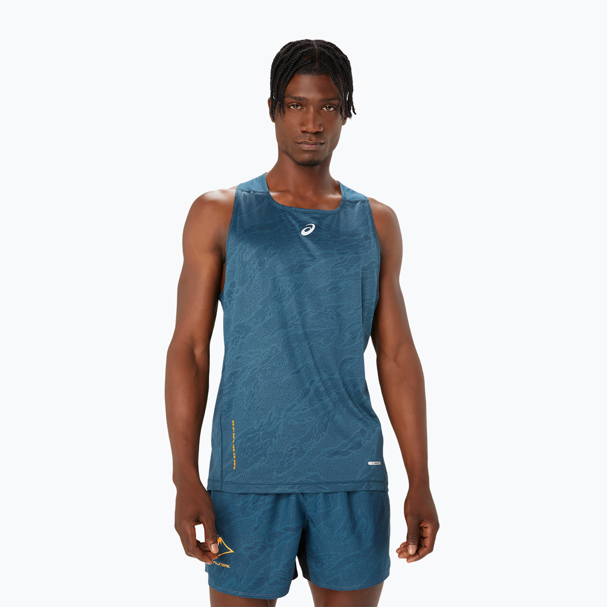 Tank top do biegania męski ASICS Fujitrail Singlet magnetic blue | WYSYŁKA W 24H | 30 DNI NA ZWROT