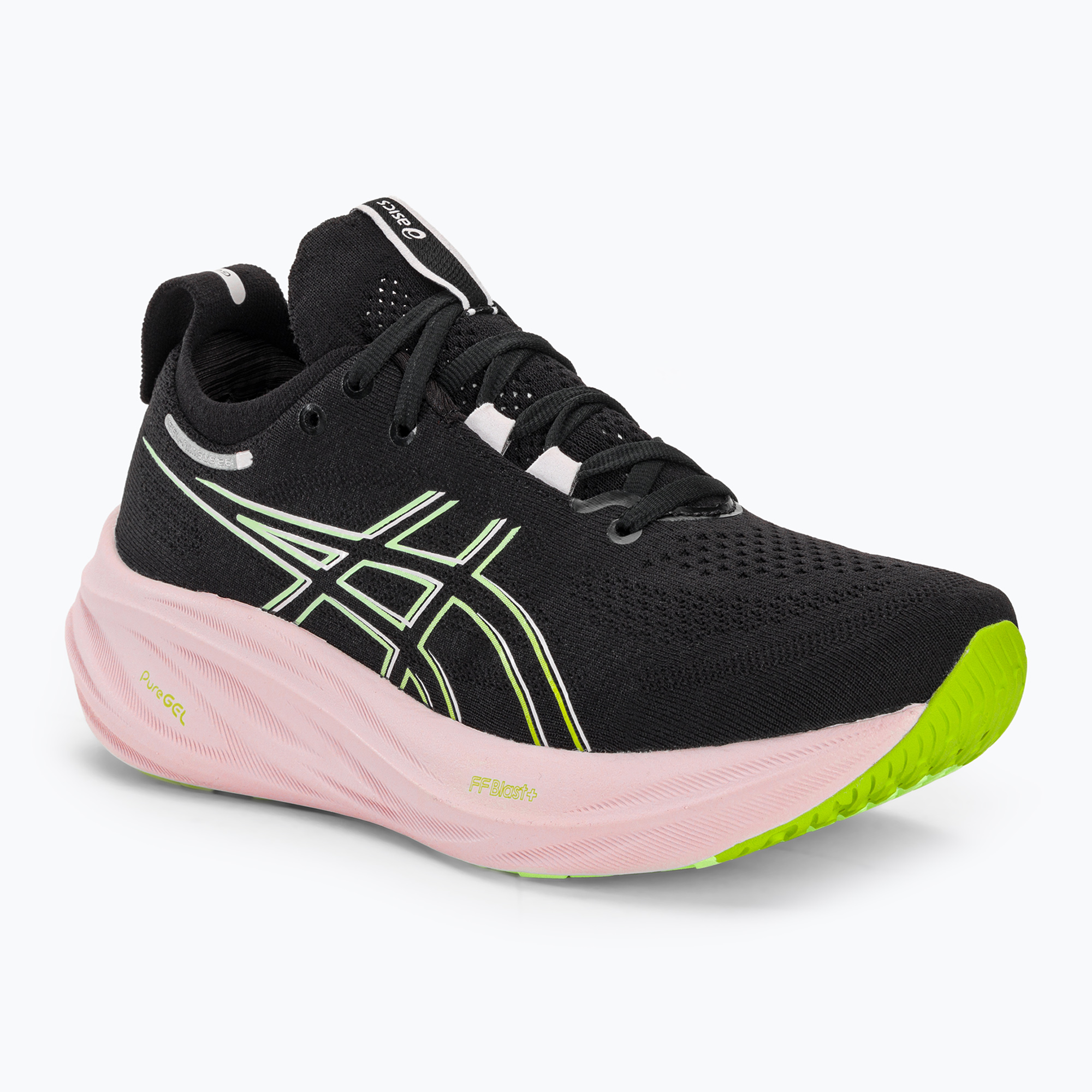 Buty do biegania damskie ASICS Gel-Nimbus 26 black/neon lime | WYSYŁKA W 24H | 30 DNI NA ZWROT