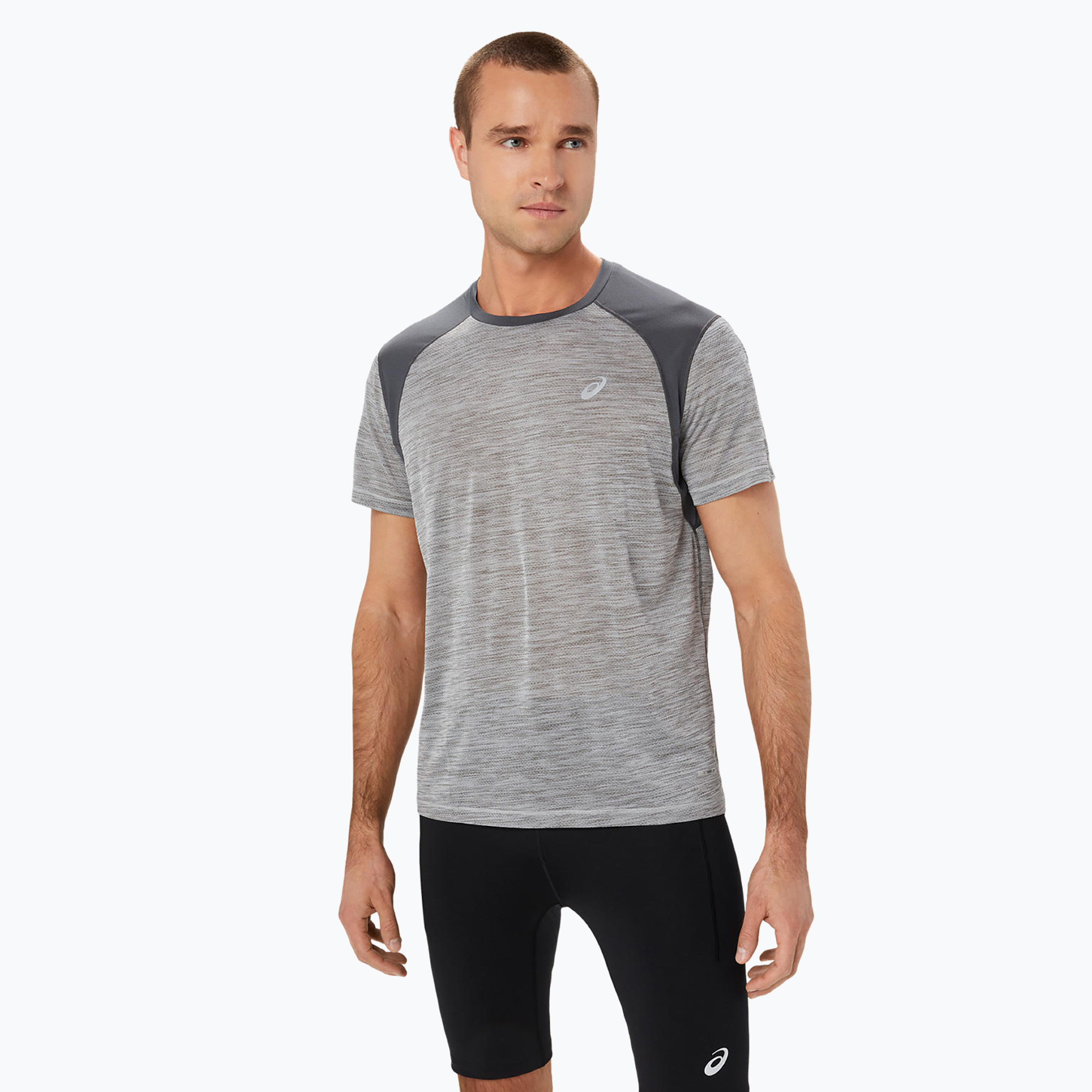 Koszulka do biegania męska ASICS Road Top piedmont grey/dark grey | WYSYŁKA W 24H | 30 DNI NA ZWROT