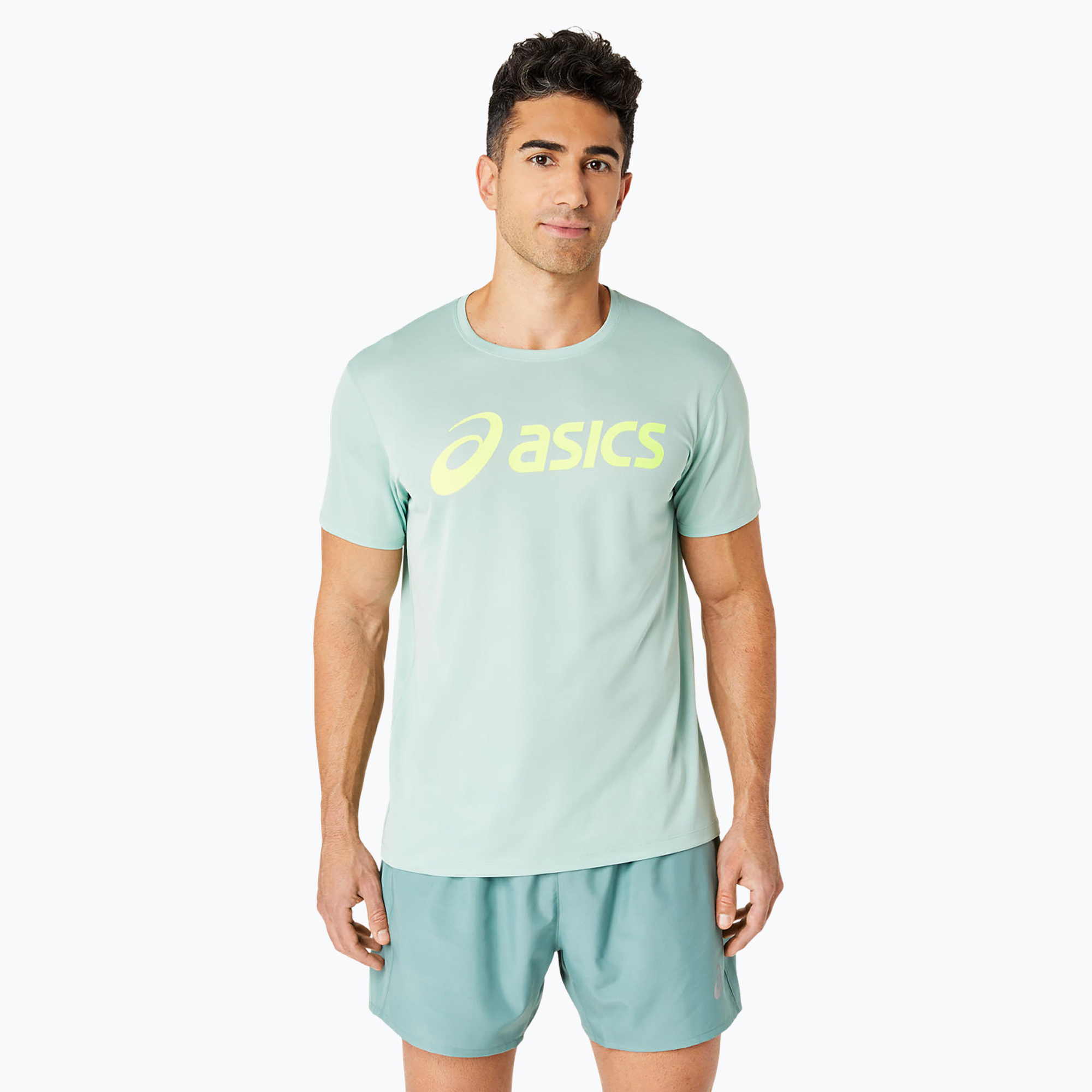 Koszulka do biegania męska ASICS Core Top light celadon/safety yellow | WYSYŁKA W 24H | 30 DNI NA ZWROT