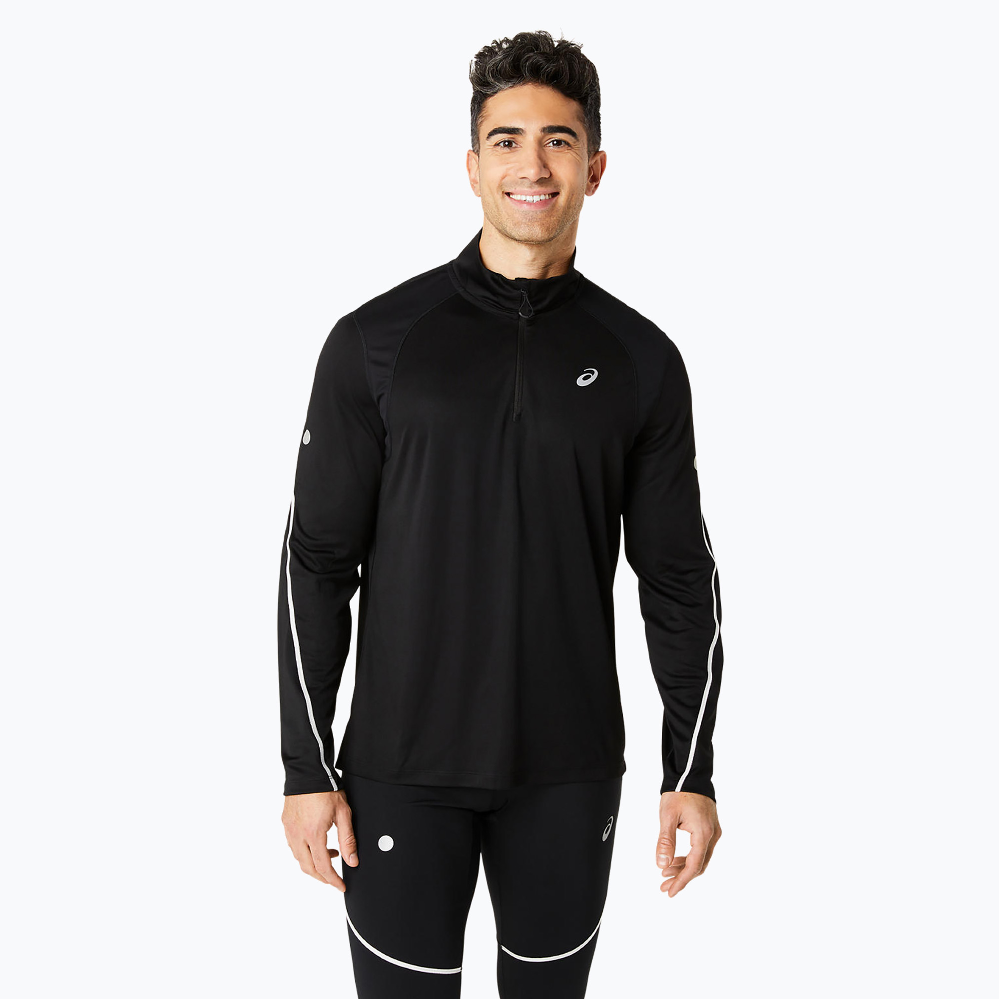 Lonsleeve do biegania męski ASICS Road Lite-Show 1/2 Zip performance black | WYSYŁKA W 24H | 30 DNI NA ZWROT