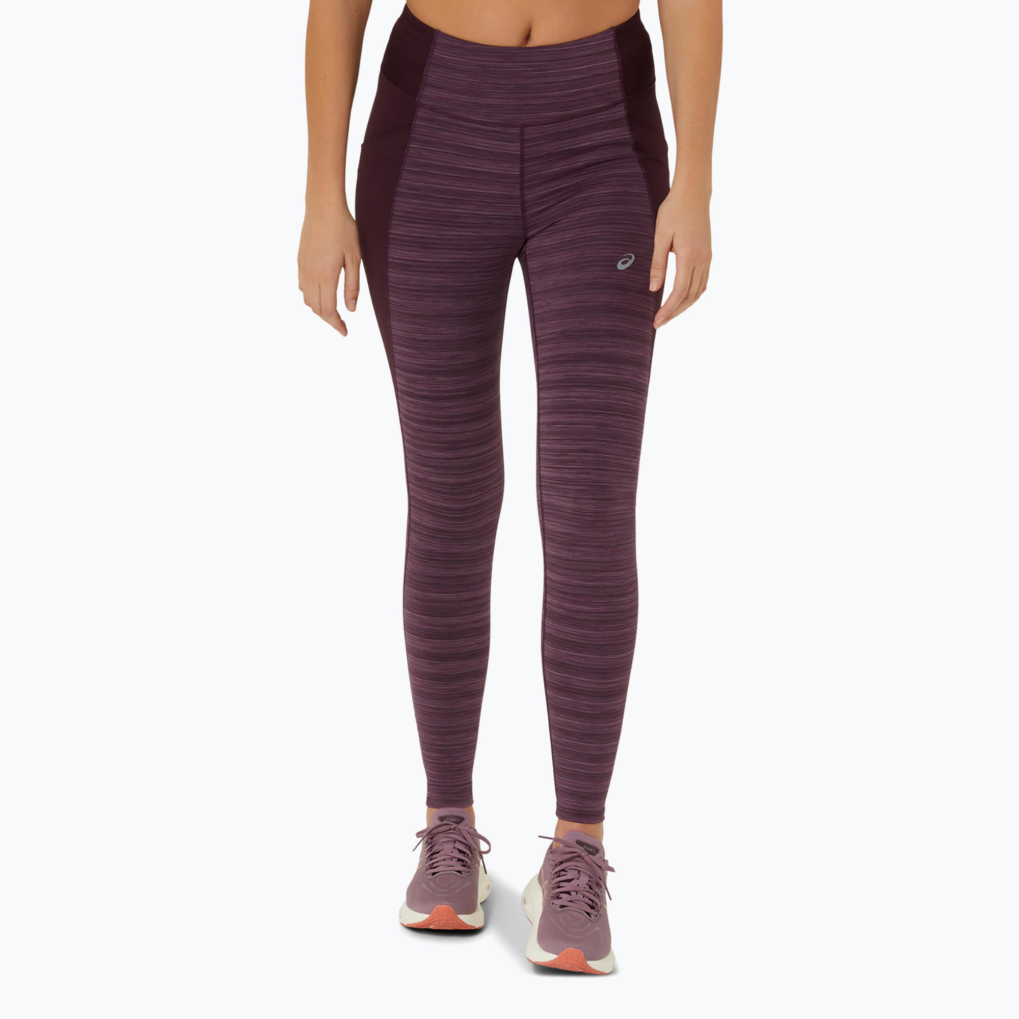 Legginsy do biegania damskie ASICS Nagino Run dark aubergine heather | WYSYŁKA W 24H | 30 DNI NA ZWROT