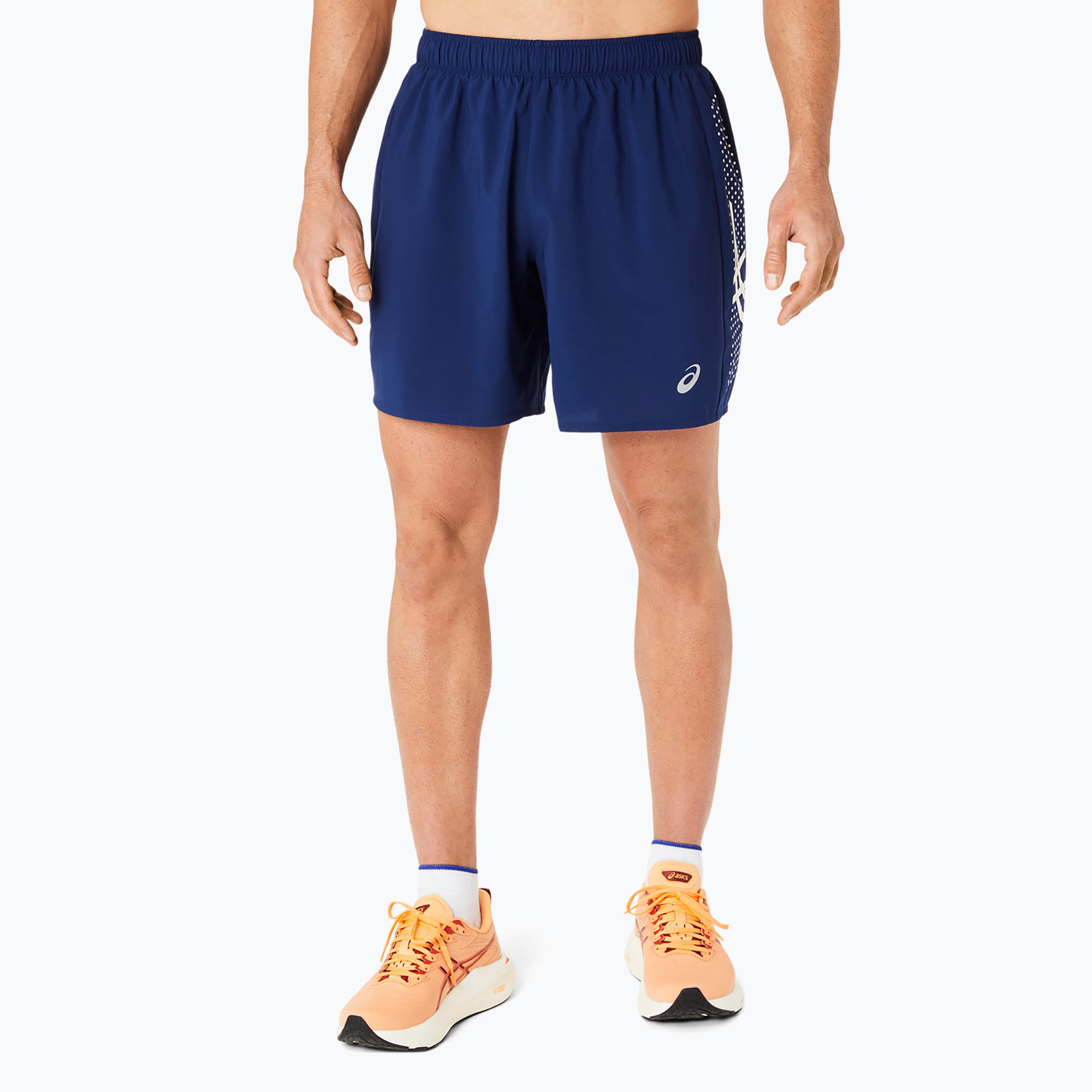 Spodenki do biegania męskie ASICS Icon performance blue expanse / birch | WYSYŁKA W 24H | 30 DNI NA ZWROT